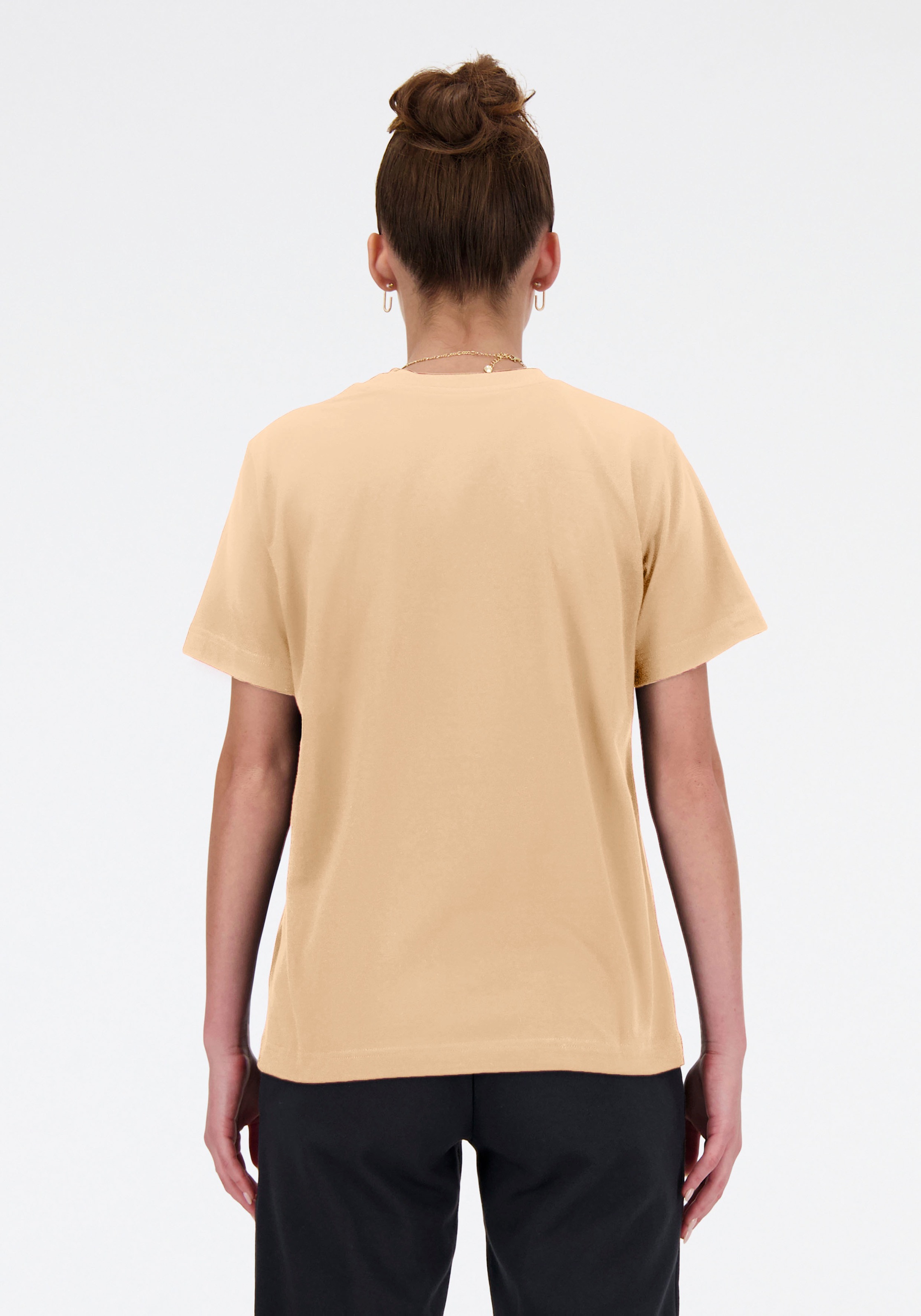 New Balance T-Shirt »SPORT ESSENTIALS JERSEY LOGO T-SHIRT« Kurzarm, Rundhalsausschnitt, aus Baumwolle