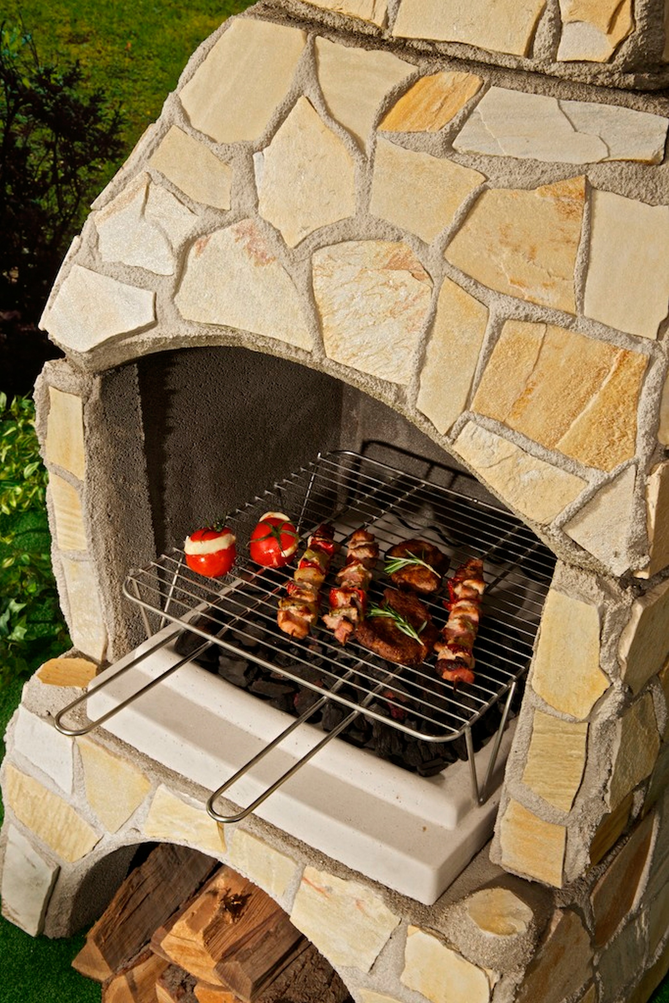 WELLFIRE Grillkamin »Landau«, BxTxH: BAUR 80x77x202 | bestellen cm