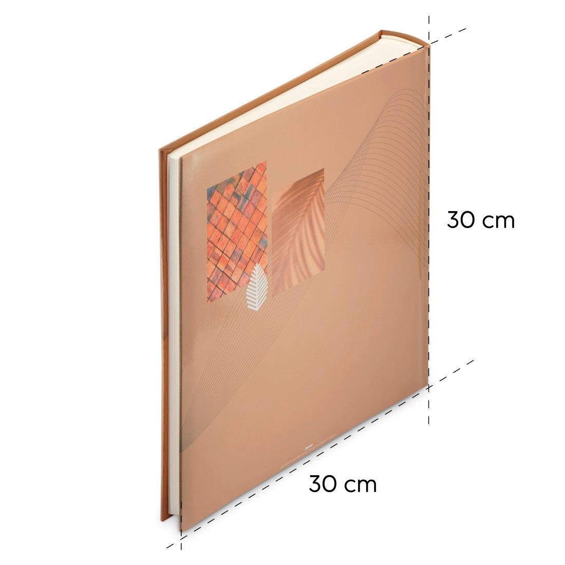 Hama Fotoalbum »Fotoalbum Jumbo Bildformat 30x30 cm, 100 weiße Seiten, Terracotta«, Zum Selber Einkleben, Selbstgestalten, elegantes Design