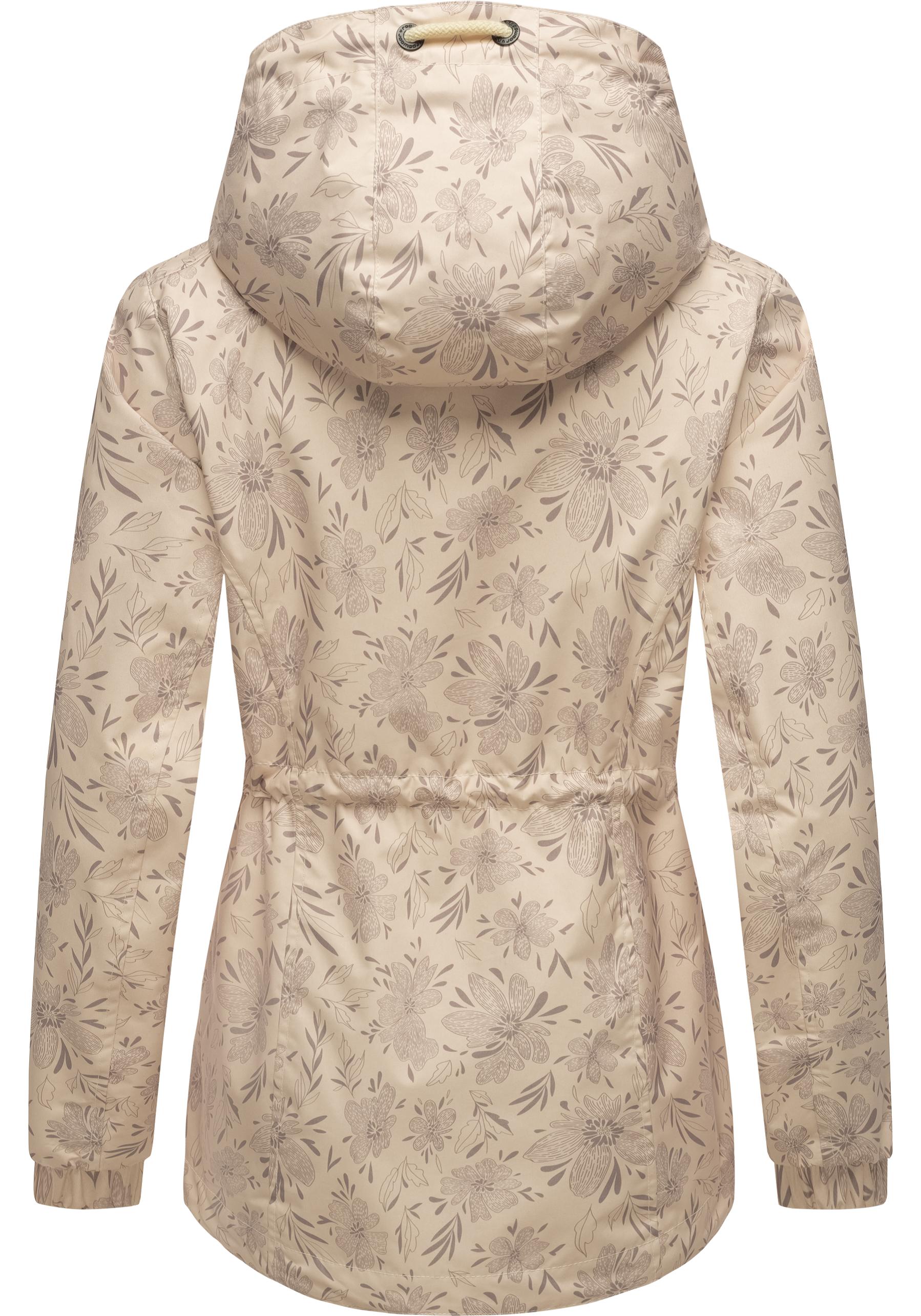 Thumbnail - Ragwear Outdoorjacke "Dankka Spring", mit Kapuze, Wasserdichte Damen Jacke mit floralem Allover-Print