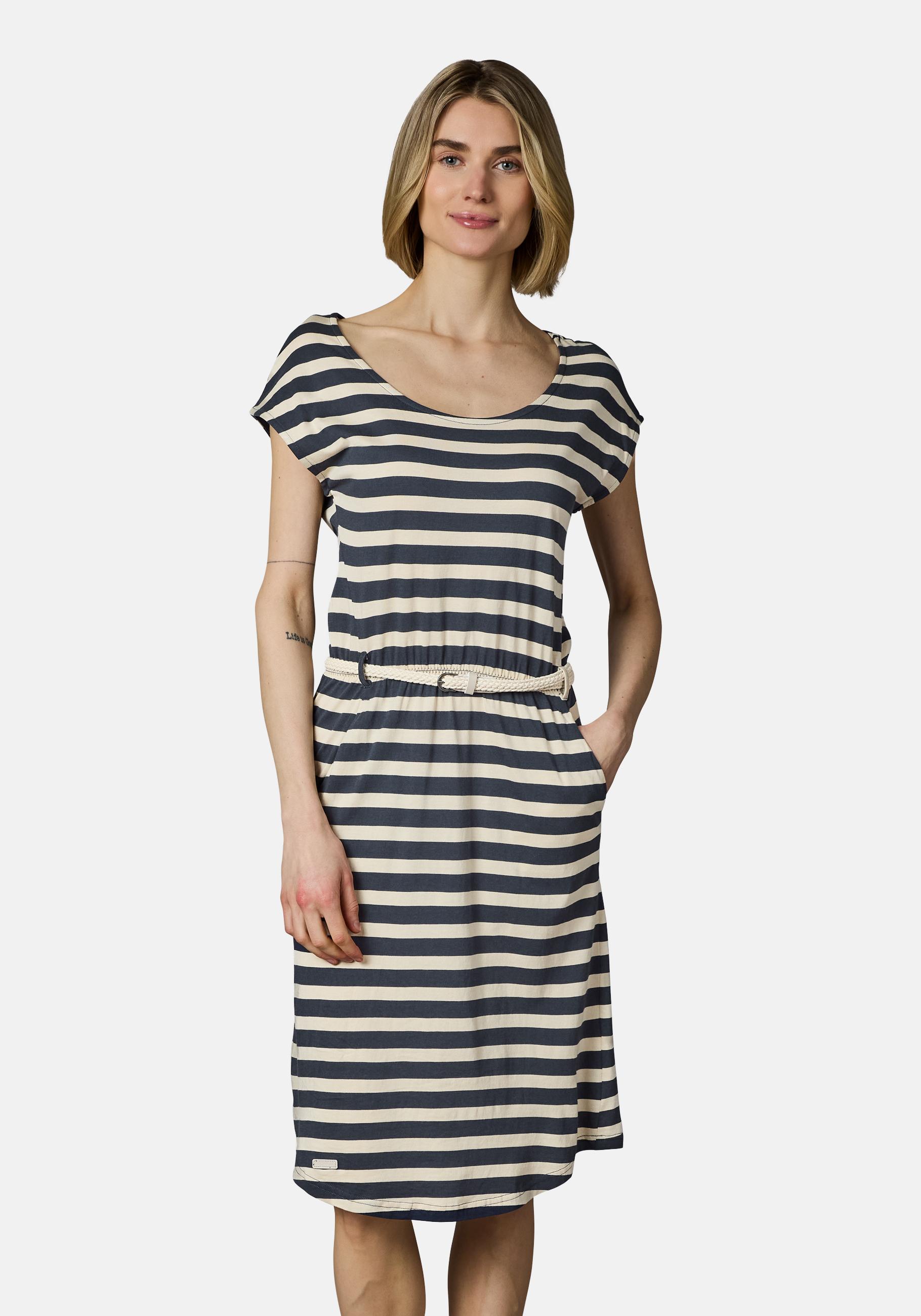 Ragwear Shirtkleid "Lilithe YOUMODO" Eingrifftaschen Sommerkleid mit Alloverprint und Flechtgürtel