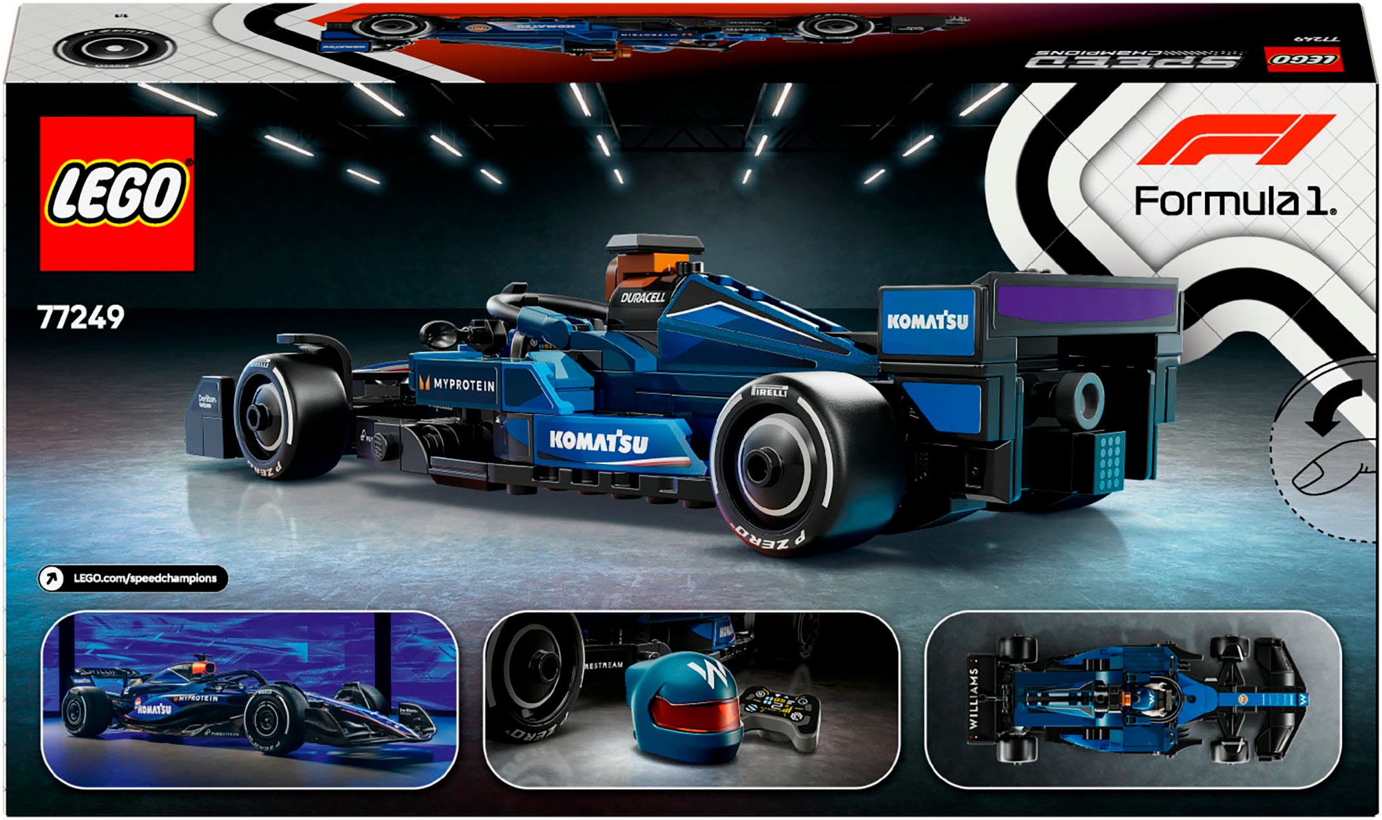 LEGO® Konstruktionsspielsteine »Williams Racing FW46 F1® Rennauto (77249), LEGO® Speed Champions«, (263 St.), Made in Europe