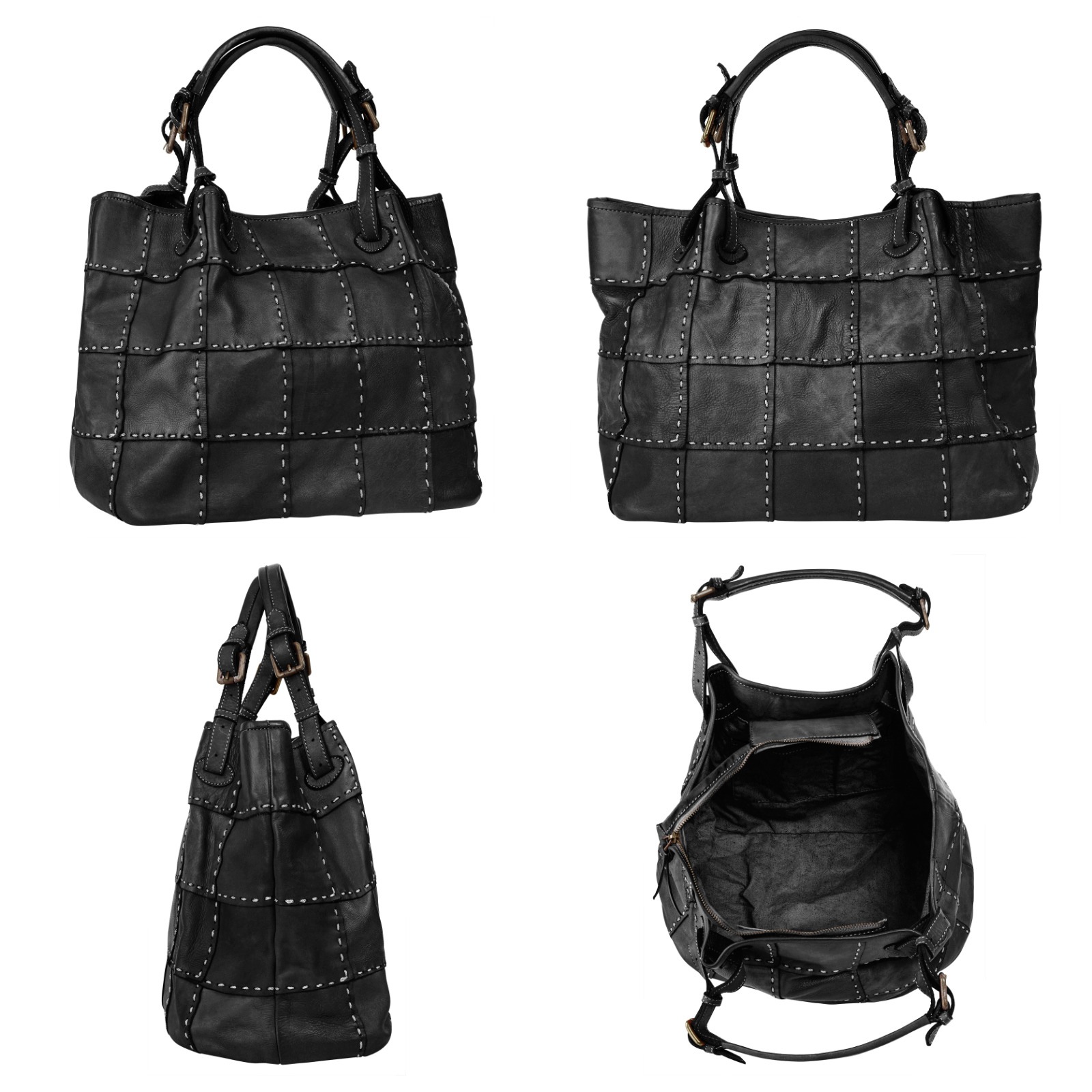 Samantha Look Shopper "SAMANTHA LOOK Damen echt Leder, Made in Italy" echt Leder, Made in Italy