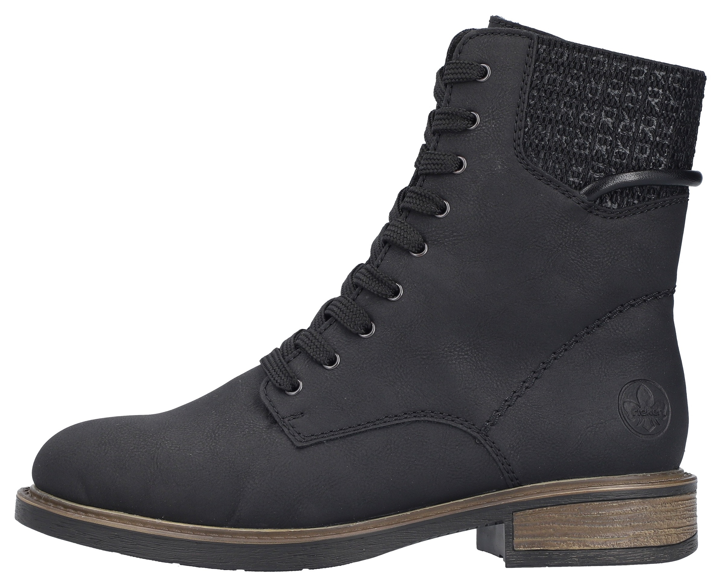 Rieker Winterstiefelette, Schnürboots, Schnürstiefelette, Blockabsatz, mit Warmfutter