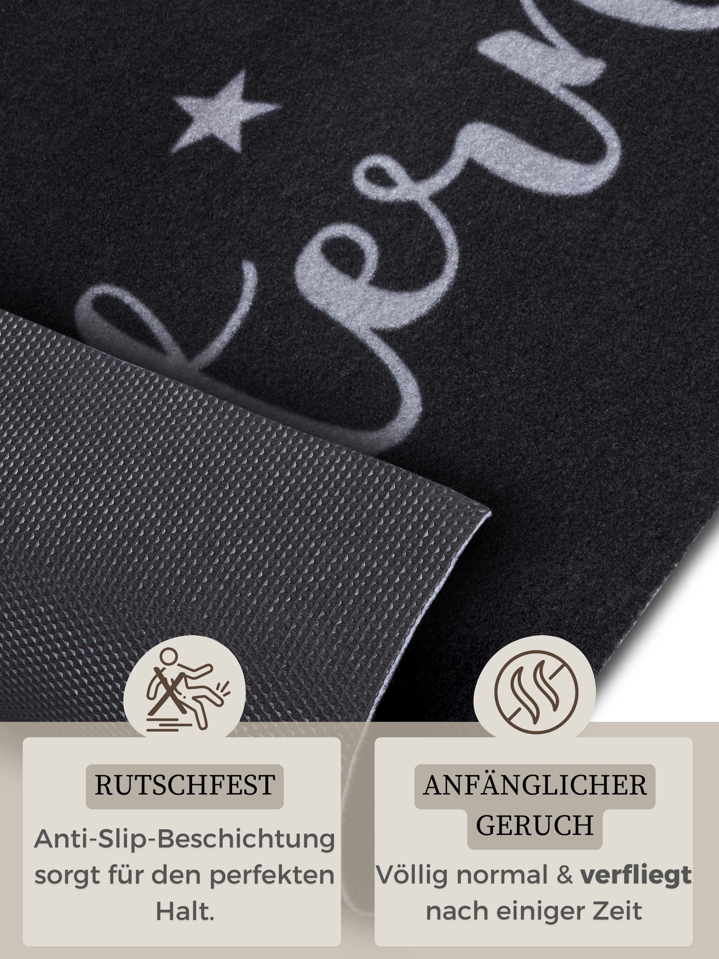 HANSE Home Küchenläufer »Fünf Sterne Küche«, rechteckig, 3 mm Höhe, Küchen-Teppich, Rutschfest, Pflegeleicht, Flur, Eingang, Esszimmer