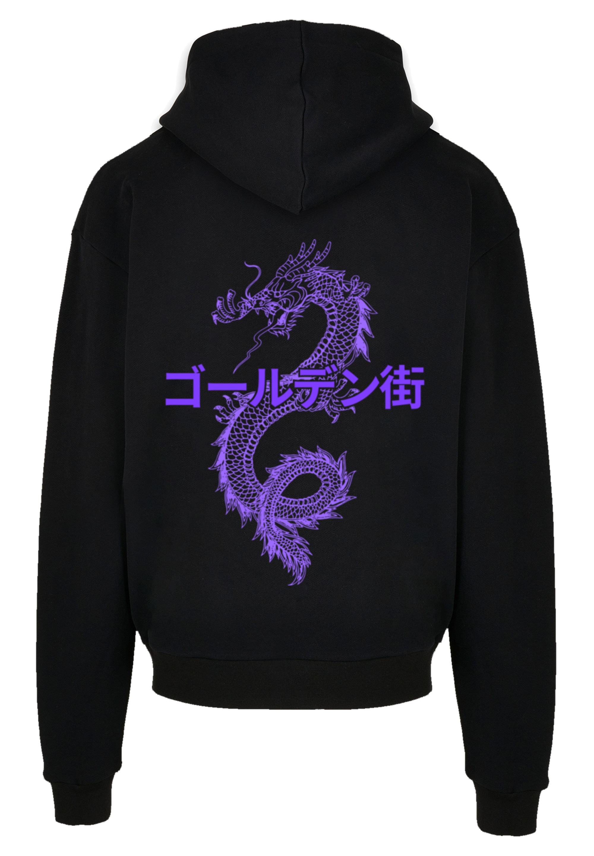 F4NT4STIC Kapuzenpullover »Drache Japan - Golden Gai«, Print