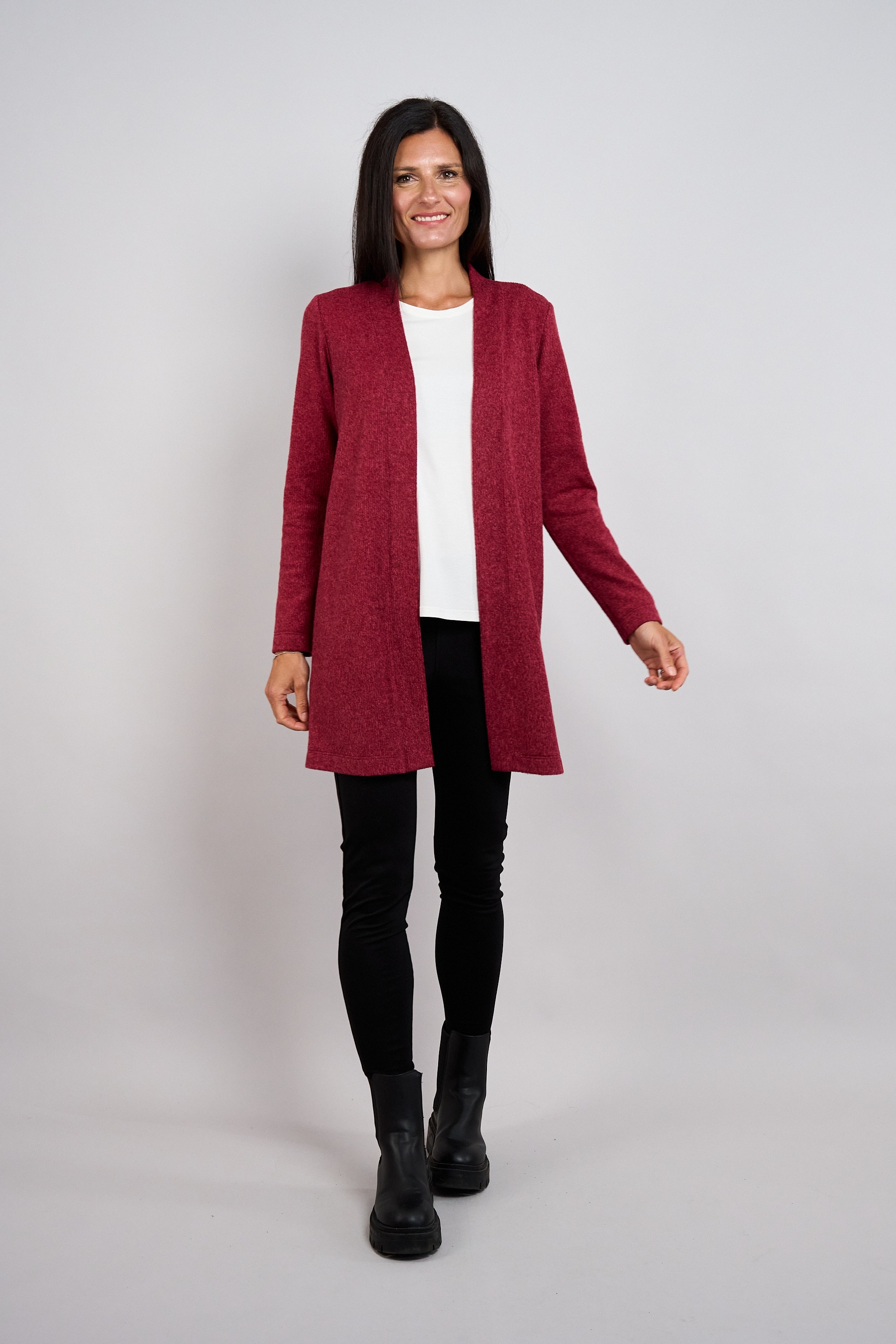 Seidel Moden Longstrickjacke ohne Verschluss / MADE IN GERMANY