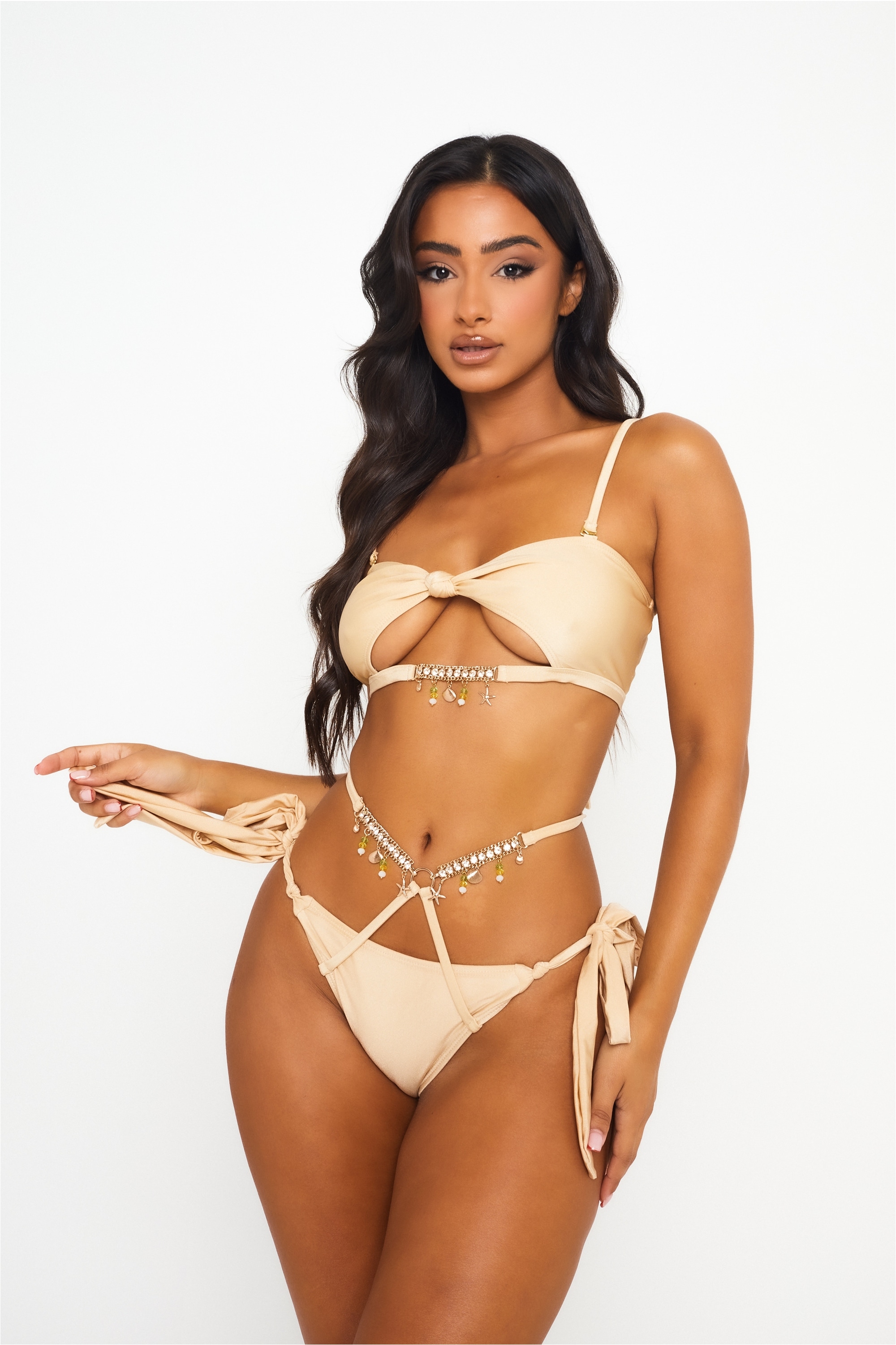 Moda Minx Triangel-Bikini-Top "Seychellen Seestern Bandeau Top" 1 Stk. mit kleinen Meeres-Anhängern