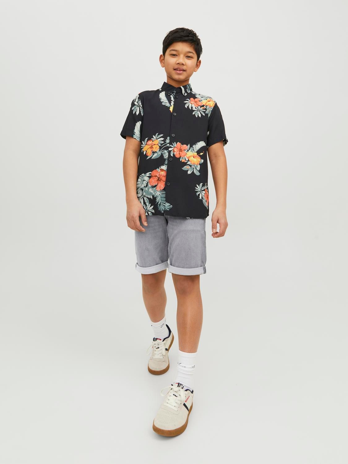 Jack & Jones Junior Jeansshorts »JJIRICK JJICON SHORTS GE«, mit Umschlag