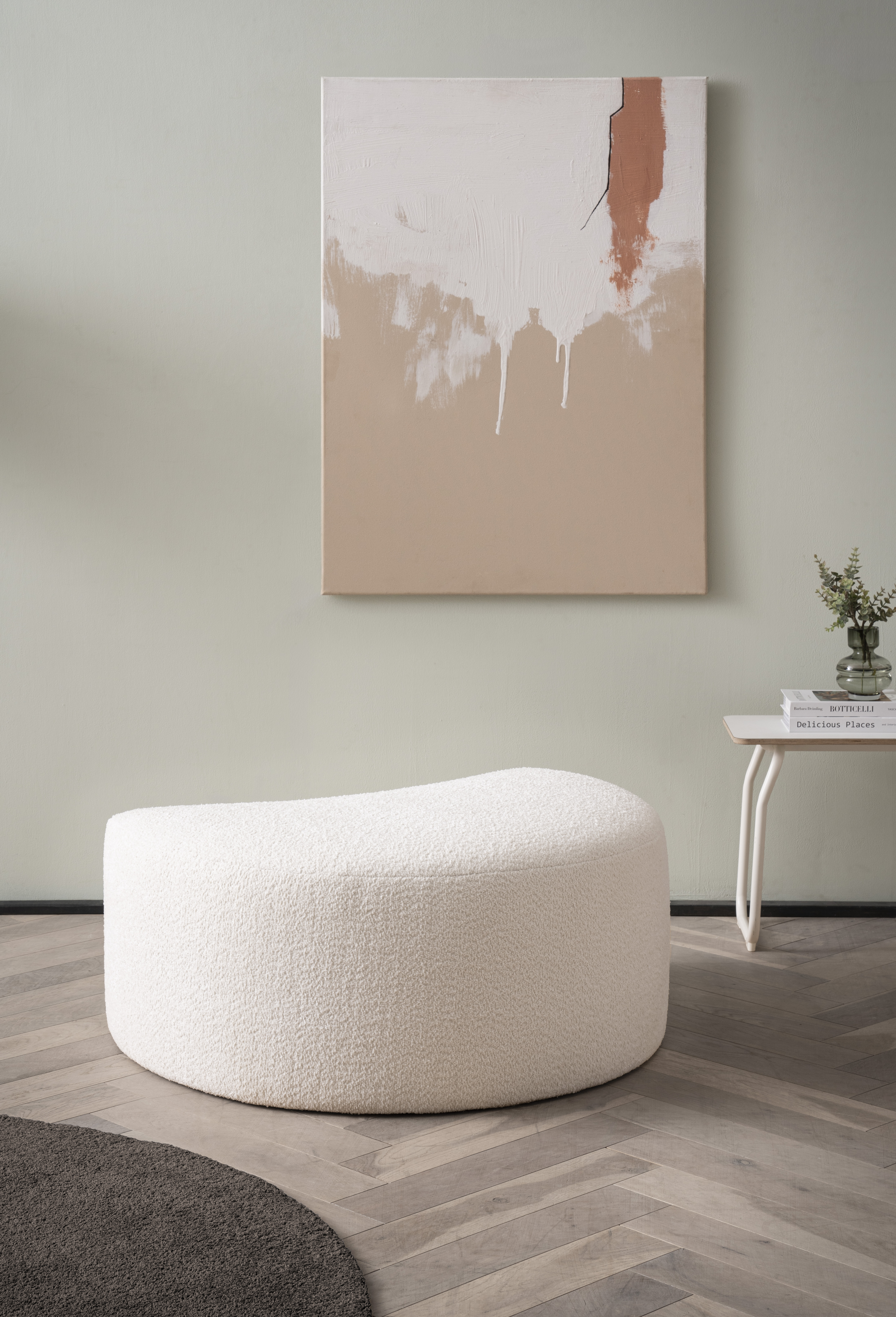 LeGer Home by Lena Gercke Hocker "ISALIE Bouclé, passend zur Serie ISALIE" gepolstert, kombinierbar mit XXL-Sessel ISALIE