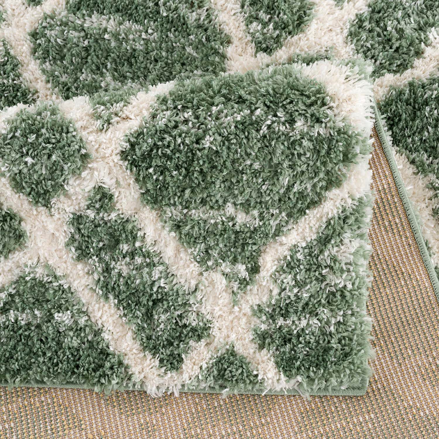 Carpet City Hochflor-Teppich »Pulpy 540«, rechteckig, besonders weich,  Rauten-Optik, ideal für Wohnzimmer & Schlafzimmer | BAUR