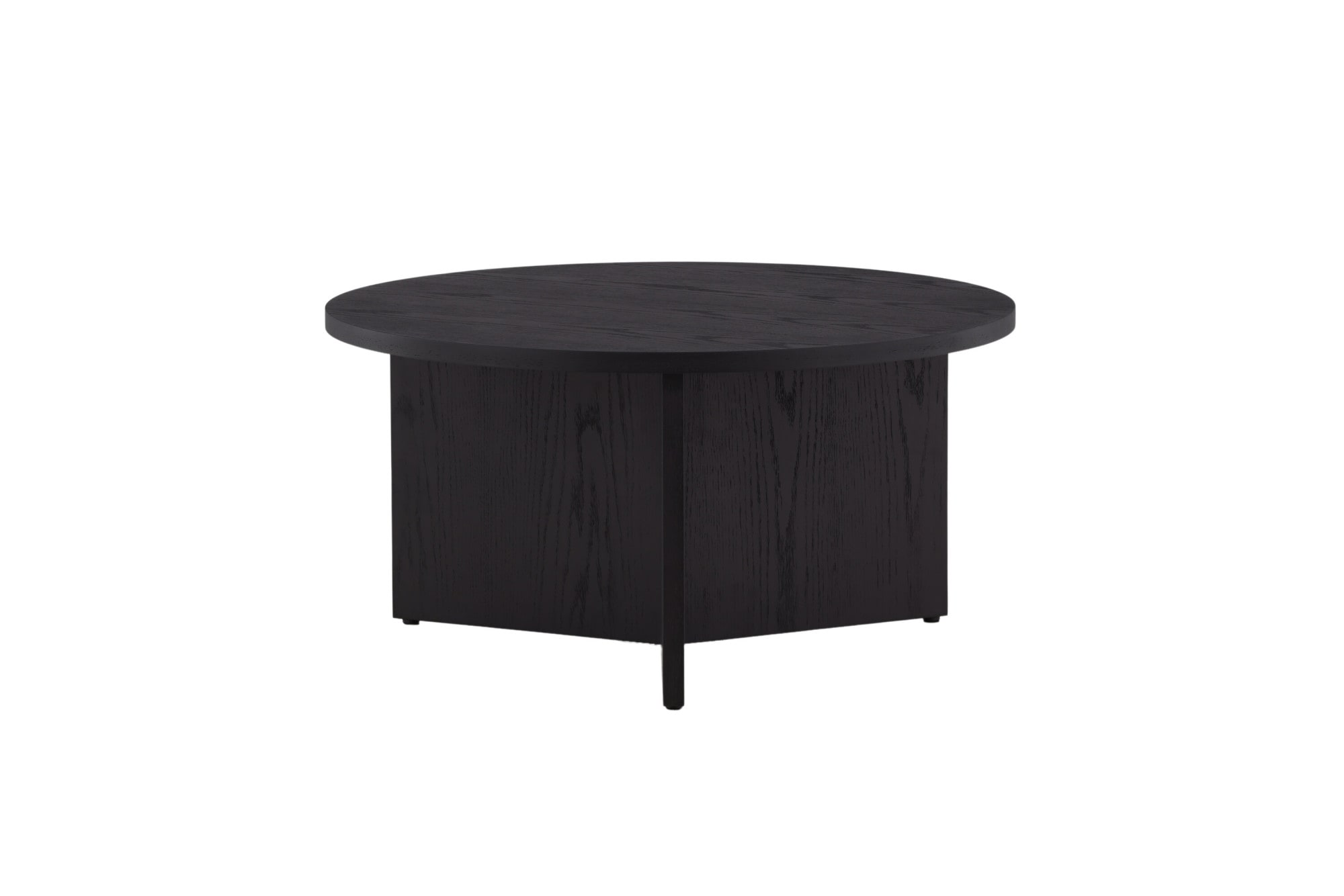 Venture Home Couchtisch »Saltö, kompakter Couchtisch in Holzfurnier-Optik, Schwarz, Ø 65 cm« Sofatisch, Furnier, rund, kompakt, niedrig, edel