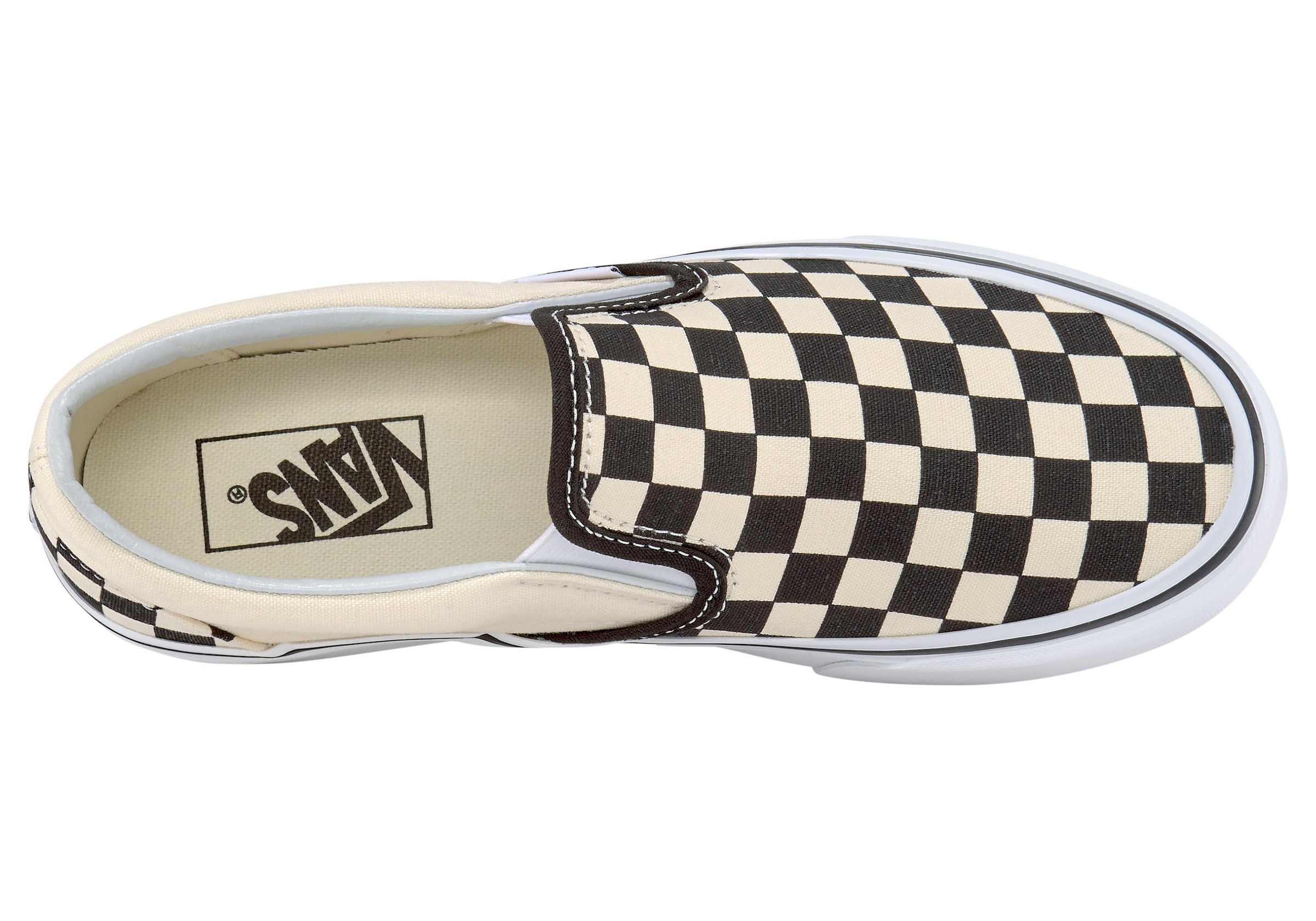 Vans Plateausneaker »Classic Slip-On Platform Checkerboard«, aus textilem Canvas-Material