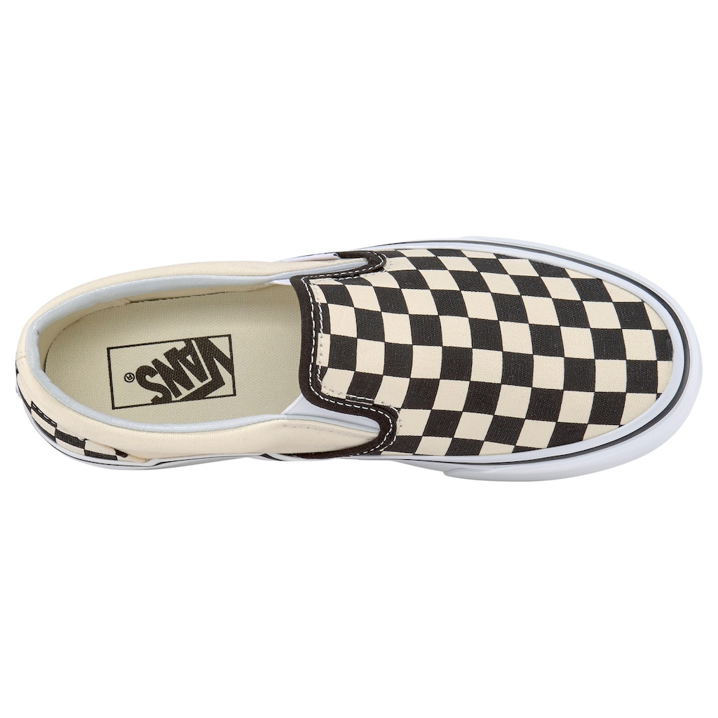 Vans Plateausneaker »Classic Slip-On Platform Checkerboard«, aus textilem Canvas-Material