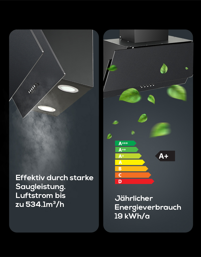 Hanseatic Kopffreihaube »SY-103E9G-P1-C120-L52-600« Die matte Optik sorgt für ein elegantes und modernes Aussehen