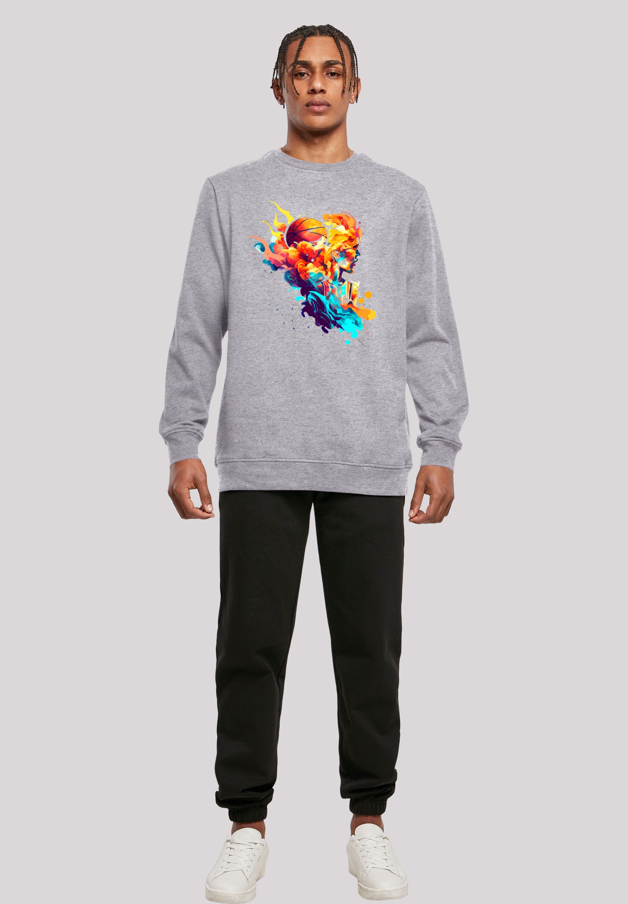 F4NT4STIC Kapuzenpullover »Basketball Sport Player CREW«, Print