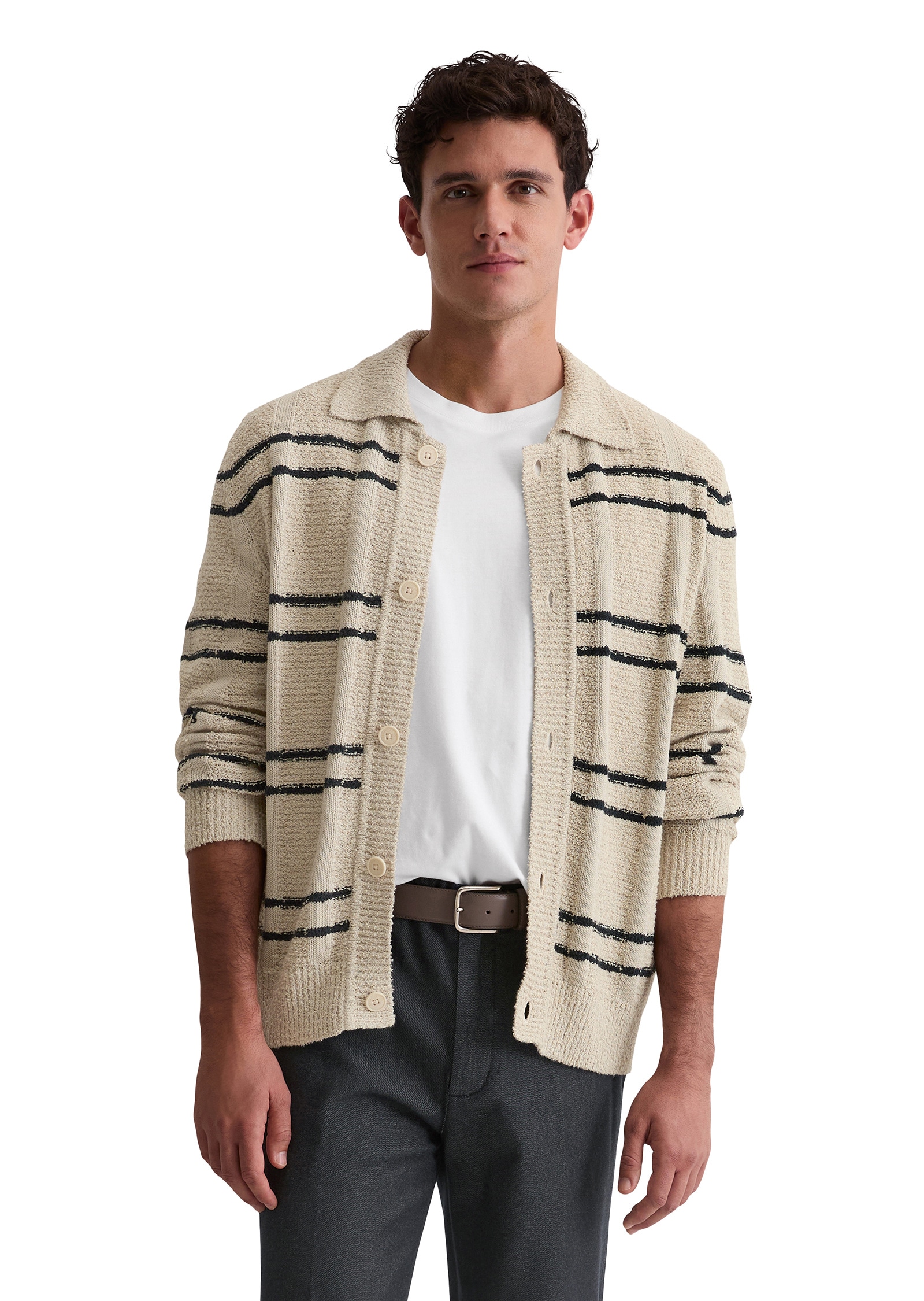 Marc OPolo Cardigan "mit spannendem Struktur-Mix" günstig online kaufen