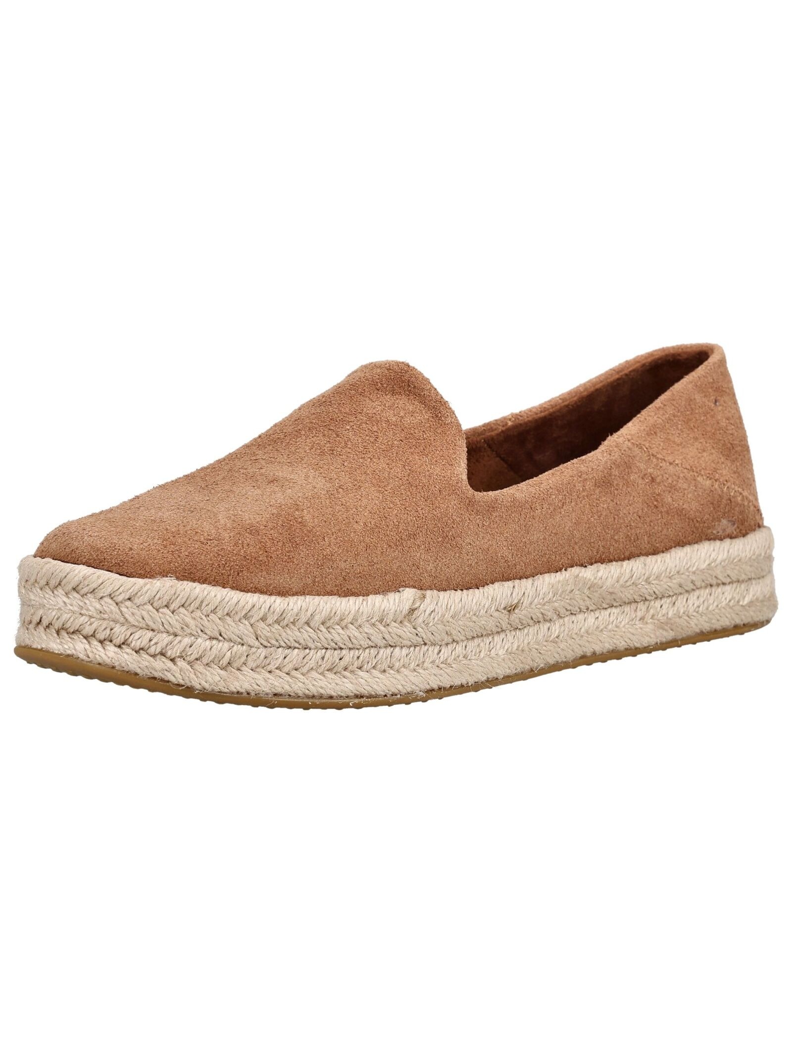 Espadrille TOMS "TOMS Halbschuhe Leder", Damen, Gr. 37,5, mittelbraun, Leder, Schuhe Espadrille