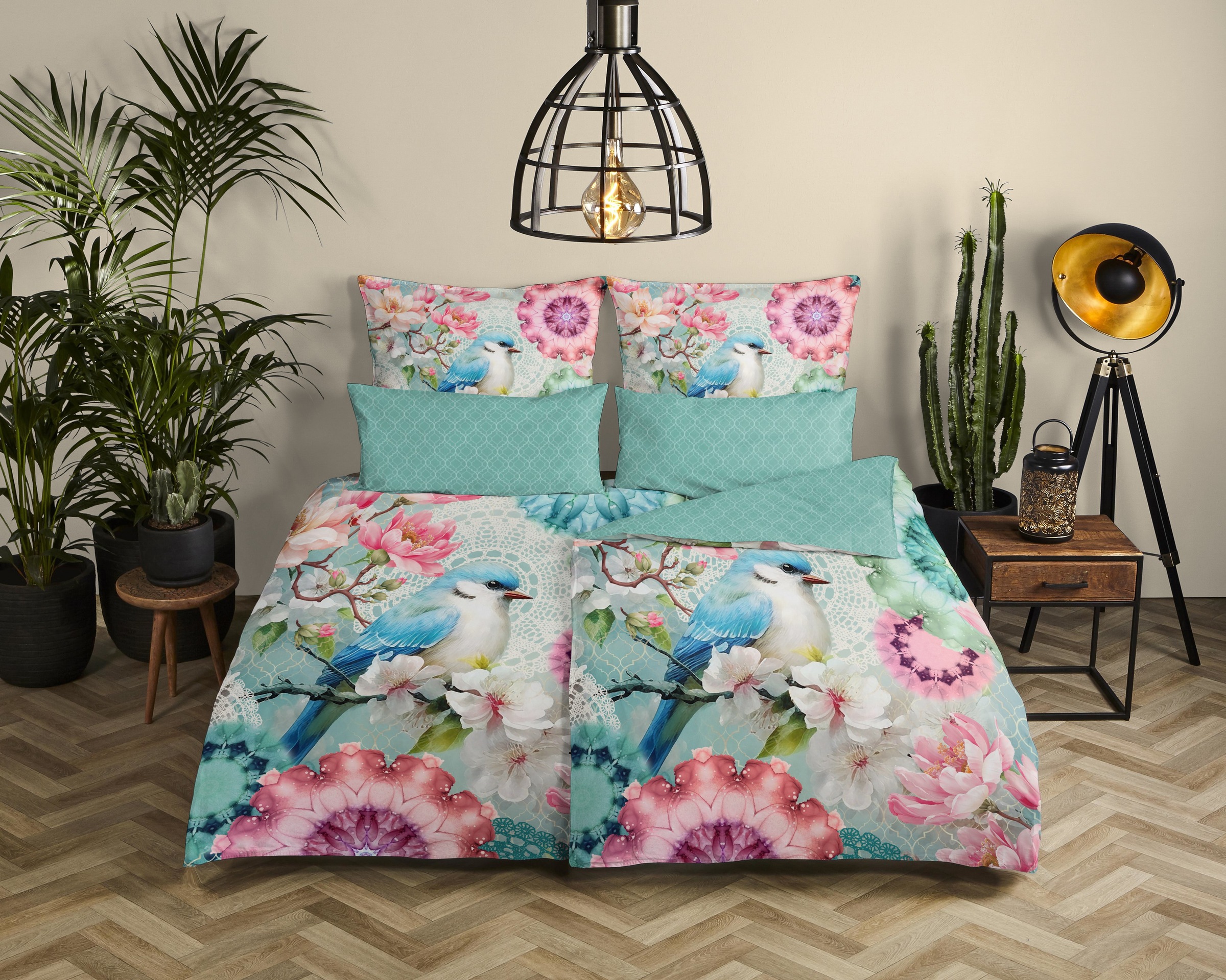 hip Wendebettwäsche "Eldisa" 2 Stk. Mako-Satin, Baumwolle, Reißverschluss, günstig online kaufen