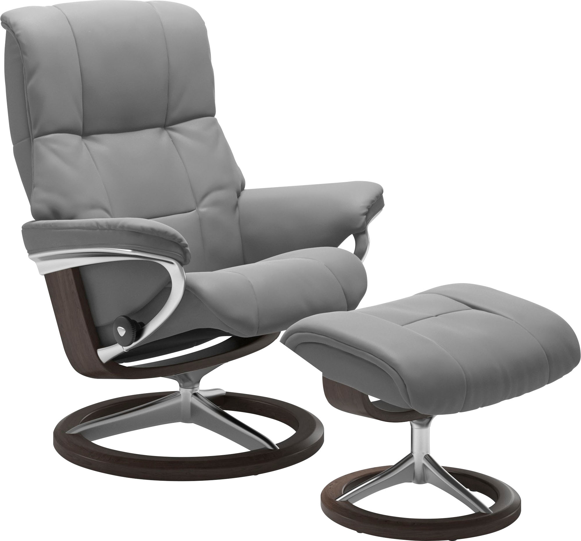 Stressless Relaxsessel "Mayfair" Set, Relaxsessel mit Hocker, mit Hocker, mit Signature Base, Größe S, M & L, Gestell Wenge
