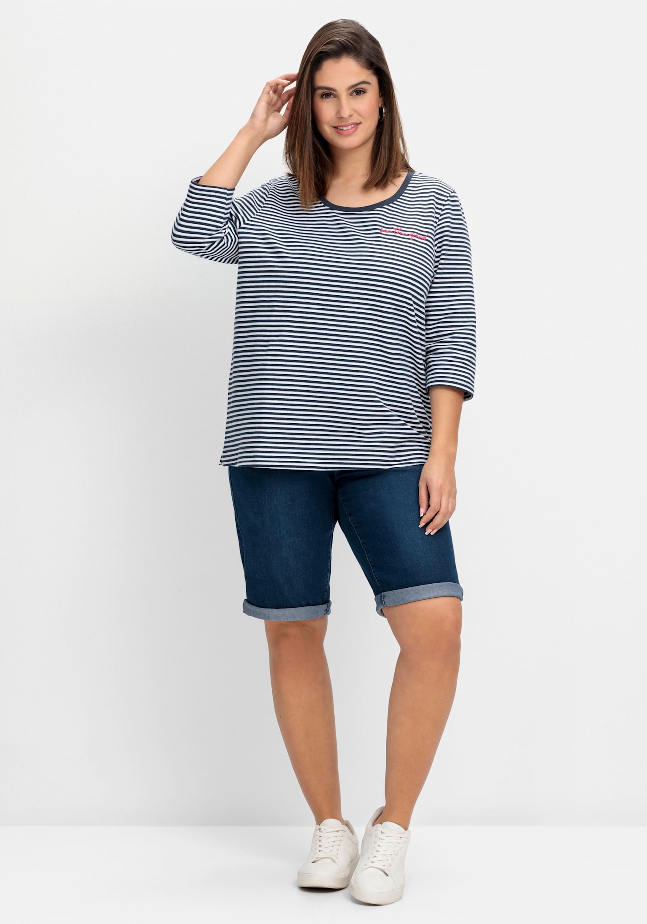 Sheego Jeansbermudas, (2 tlg.) günstig online kaufen