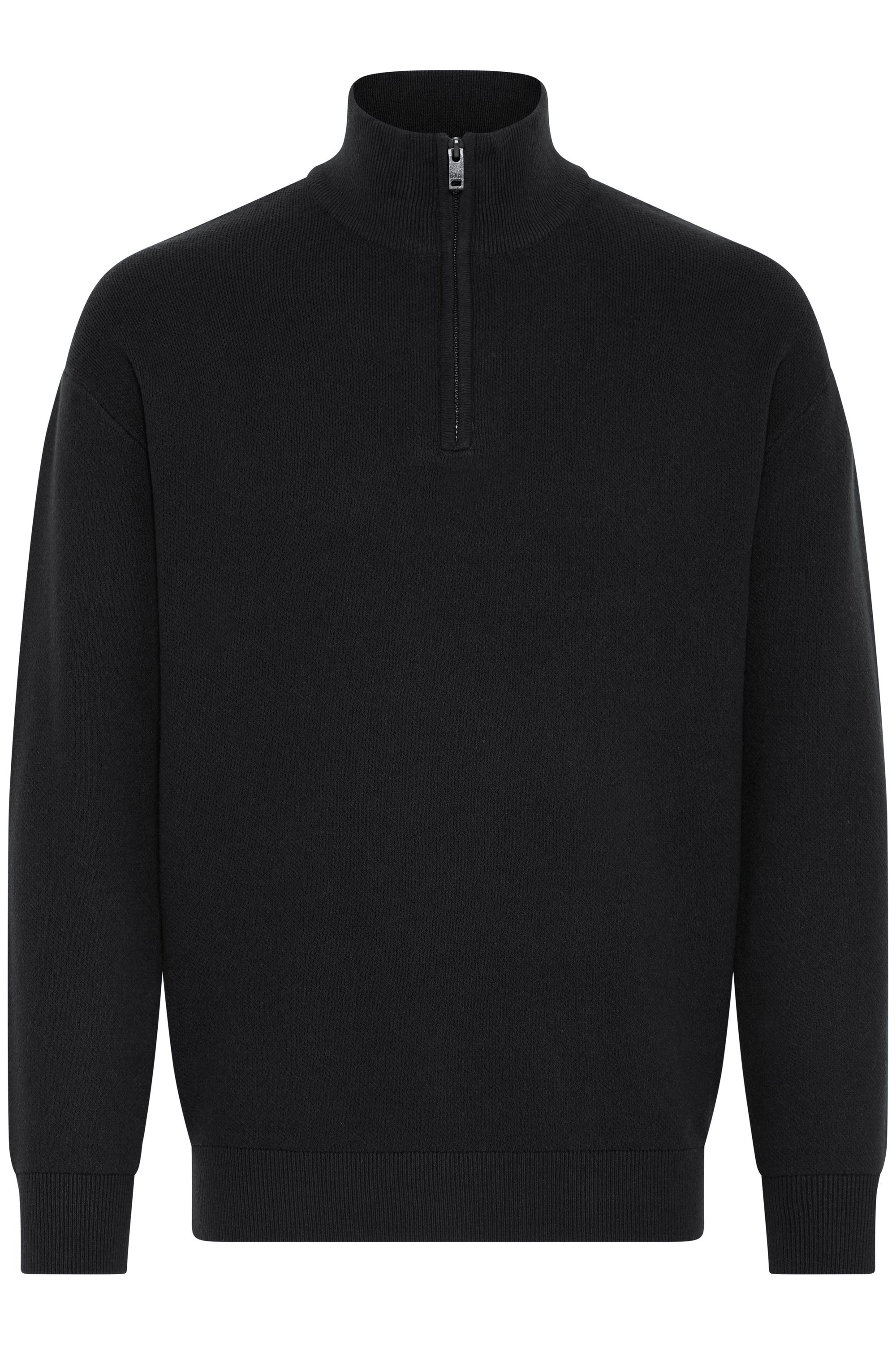 !solid Troyer SOLID "Troyer SDFinnet", Herren, Gr. S, schwarz (true schwarz), Obermaterial: 70% Baumwolle CO recyc.. 30% Polyester Pol. recyc.., Pullover Troyer