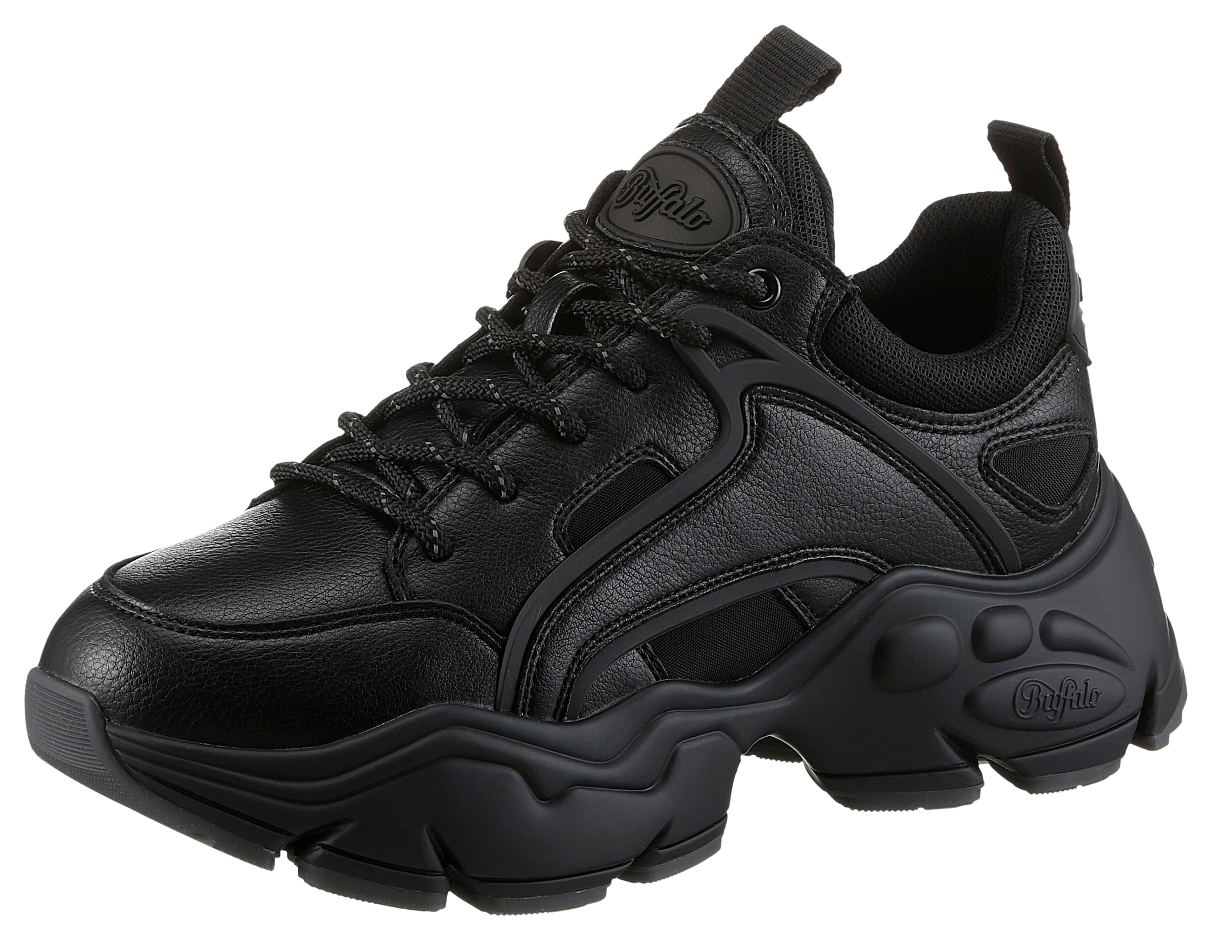 Plateausneaker »BINARY«, Halbschuh, Schnürschuh, Chunky Sneaker in monochromer Optik