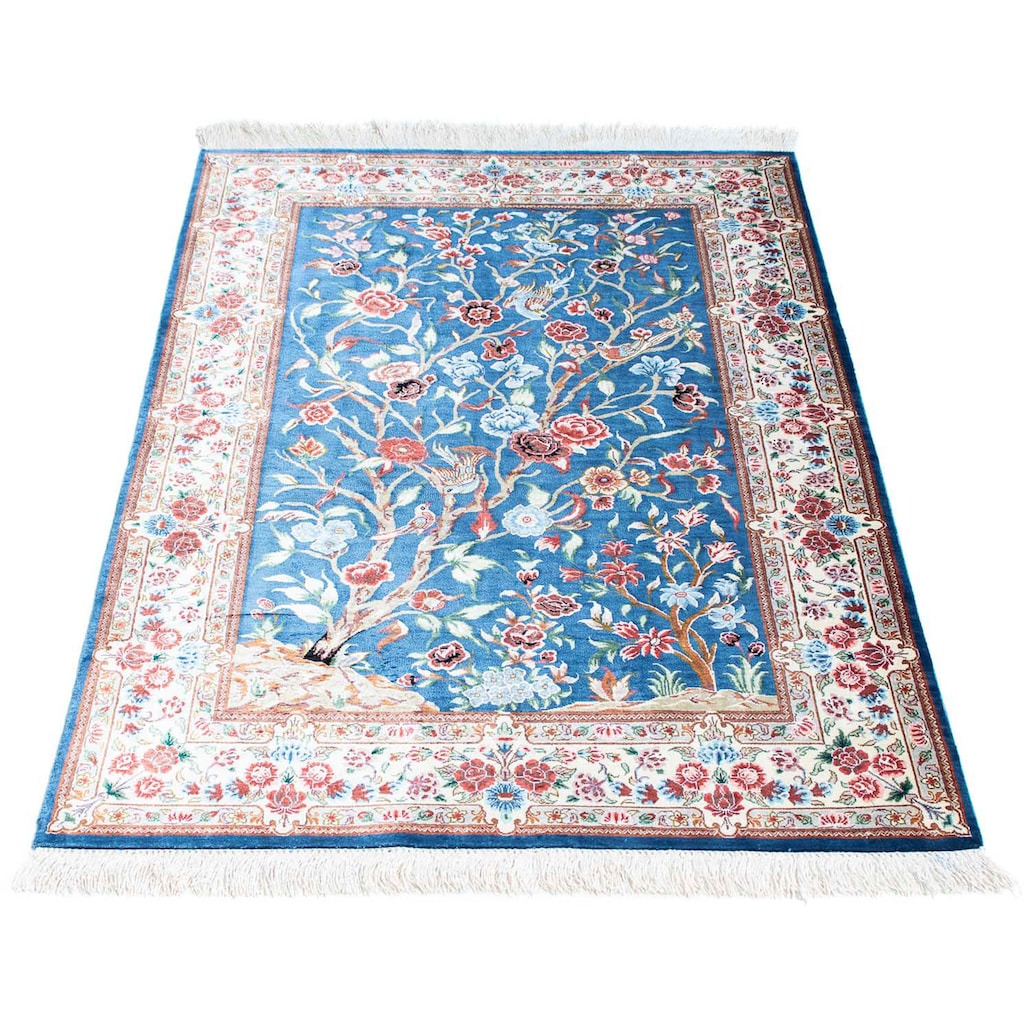 morgenland Orientteppich »Perser - Ghom - 118 x 75 cm - hellblau«, rechteckig