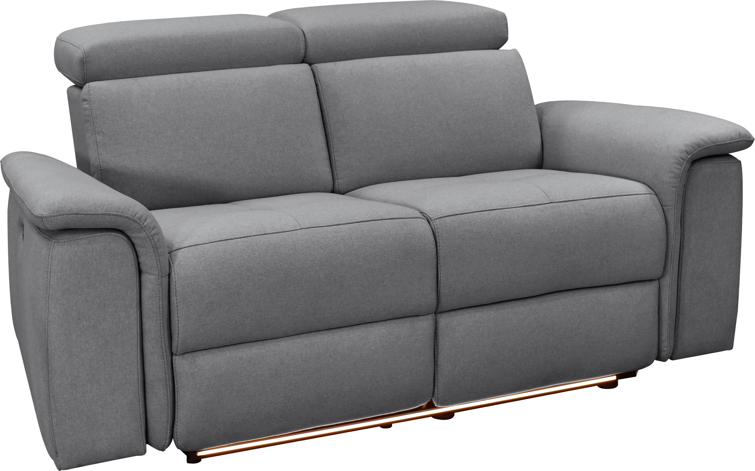 Places of Style 2-Sitzer »Pareli 172cm, manuelle u. elektr. Relaxfunktion«, USB, Kopfteil-Verstellung, LED, in Echtleder, Kunstleder, Web