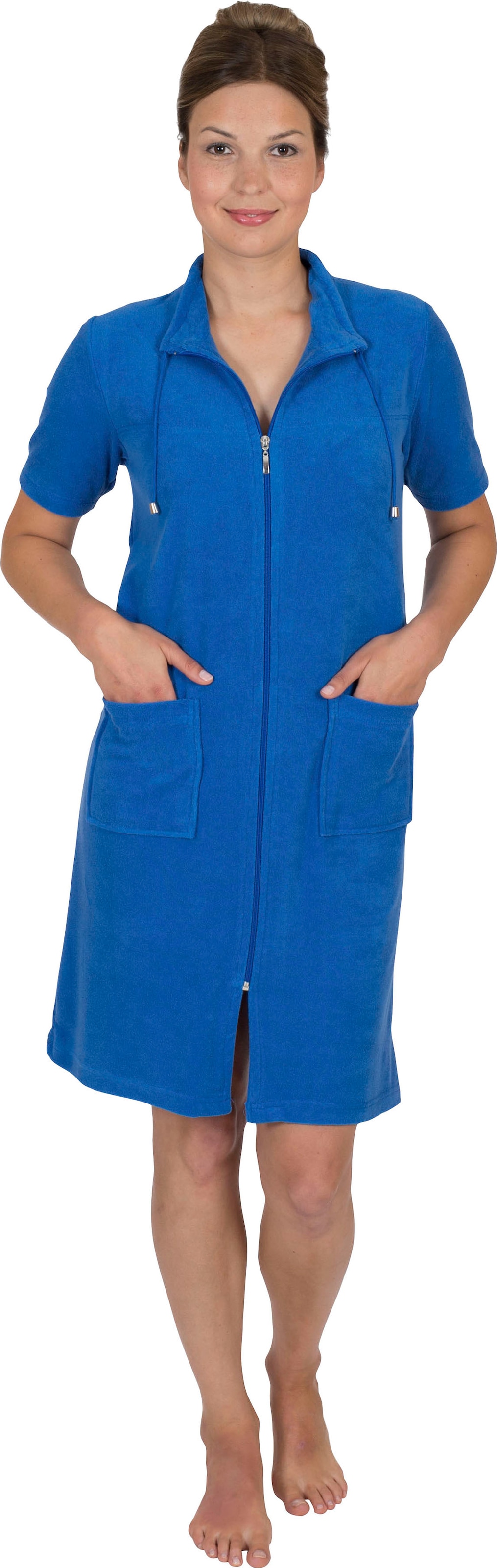 Wewo fashion Damenbademantel "033" 1 Stk. tlg., Kragen mit Kordel günstig online kaufen