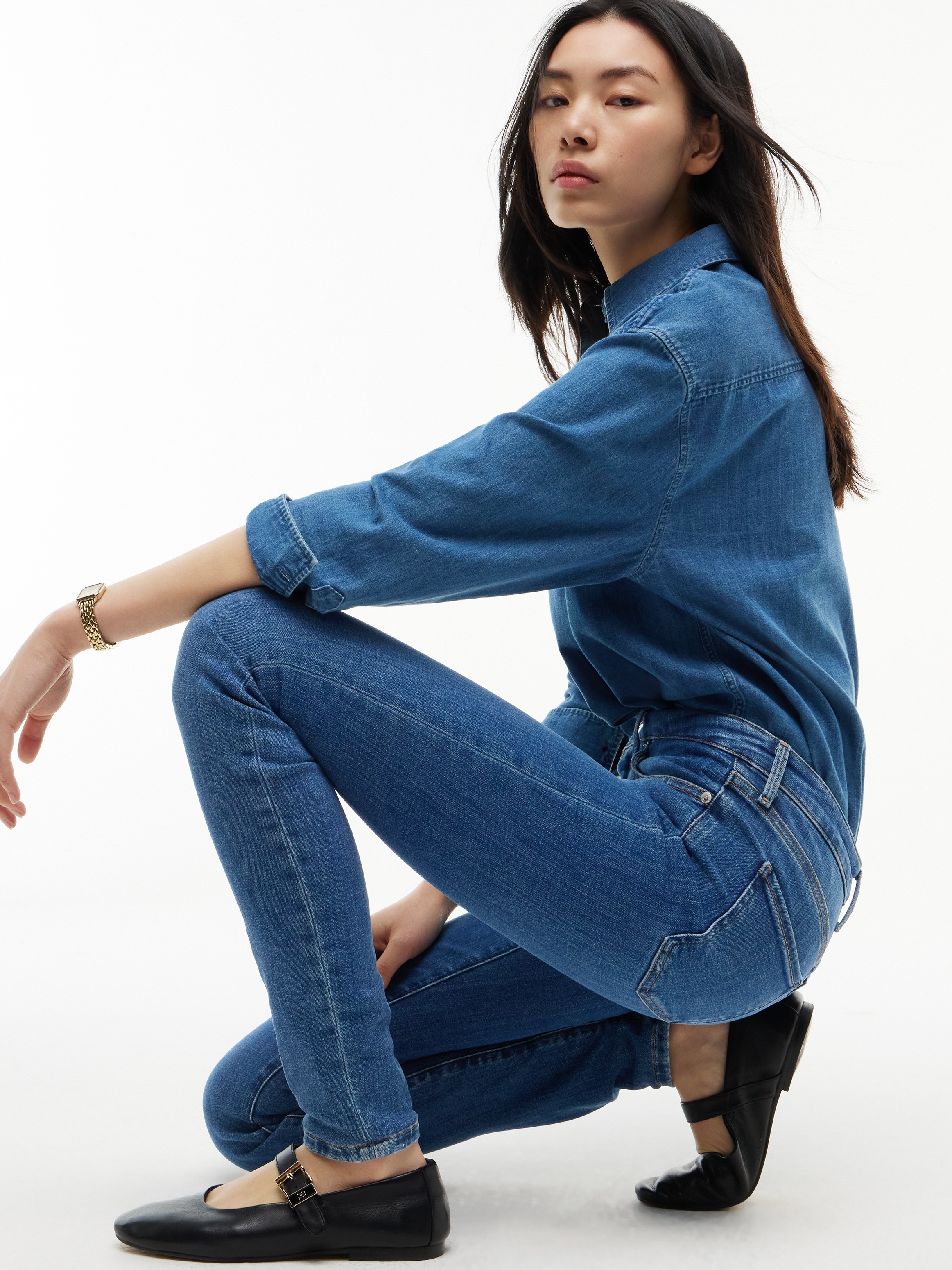 Tommy Hilfiger Skinny-fit-Jeans »HERITAGE COMO SKINNY RW« mit Tommy Hilfiger Logo-Badge, 5-Pocket-Stil