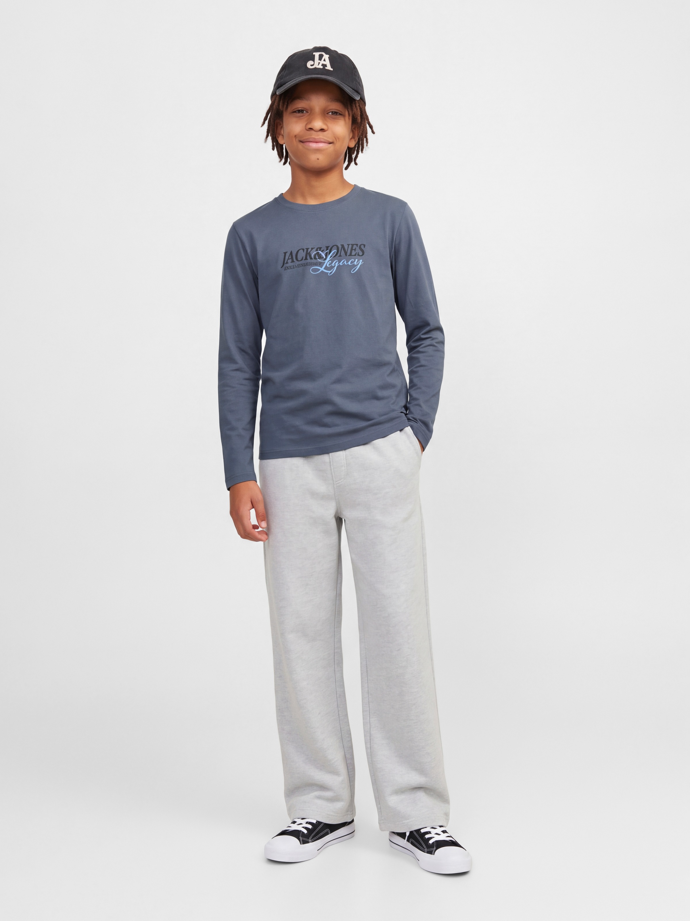 Jack & Jones Junior Langarmshirt »JJJADE TEE LS CREW NECK BF JNR« Baumwolle, locker geschnitten