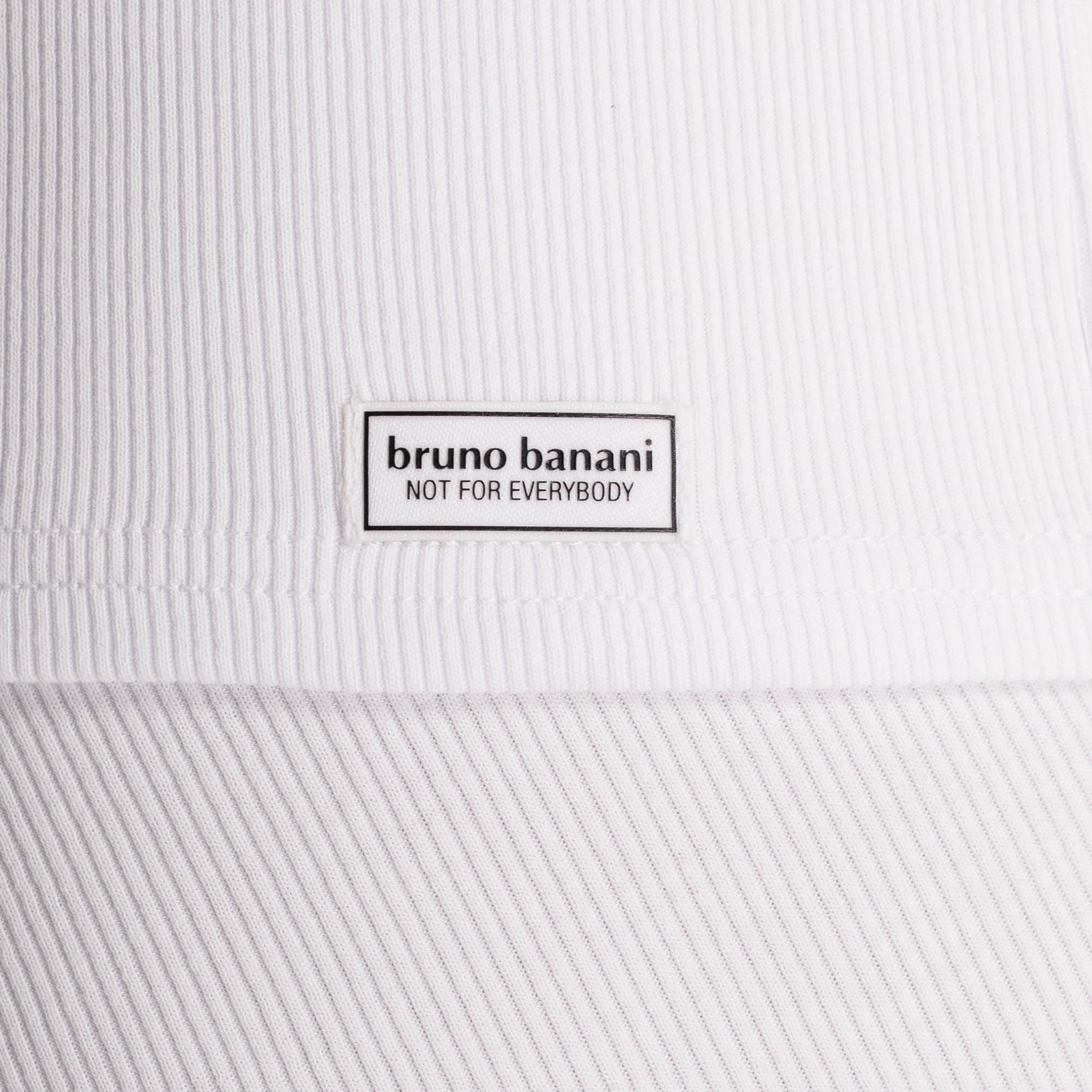 Bruno Banani T-Shirt »FINE RIB«, mit Rundhalsausschnitt, Cotton-Mix, elastisch
