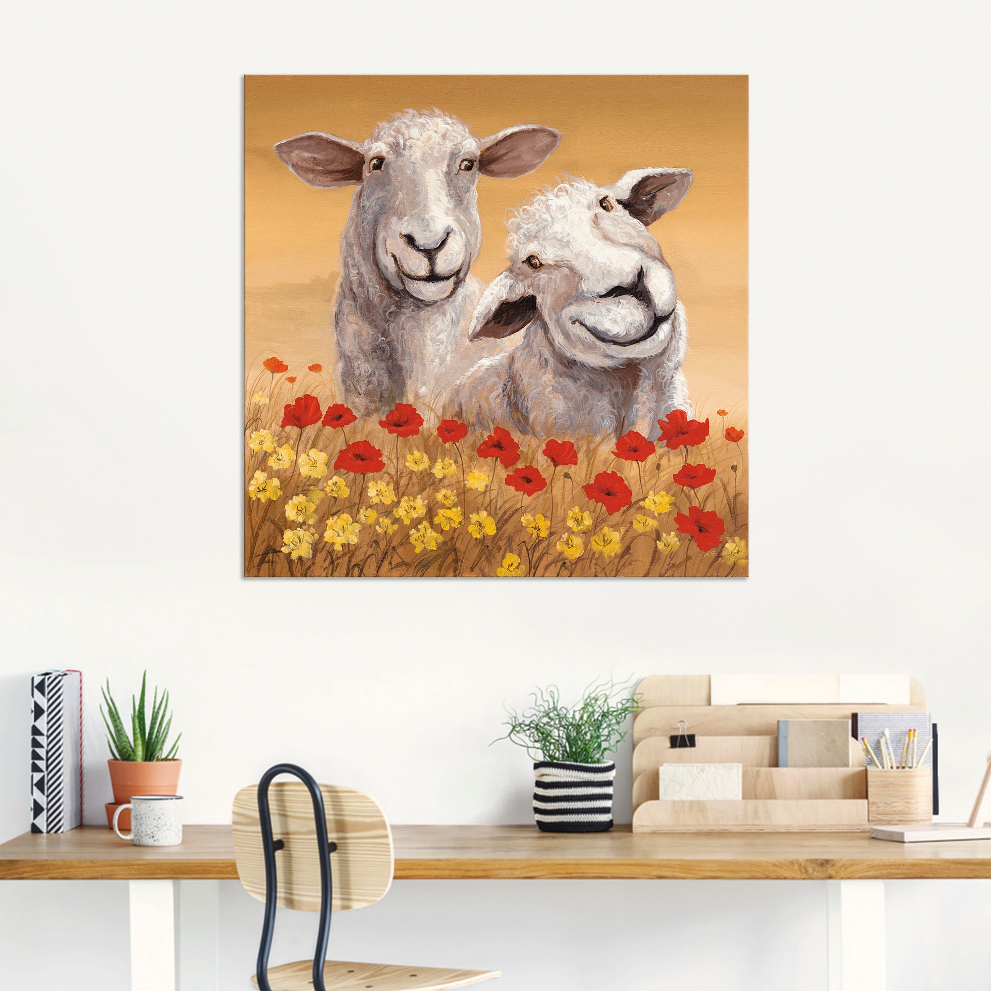 Artland Wandbild »Schafe«, Haustiere, (1 St.), als Alubild, Outdoorbild, Leinwandbild, Poster in verschied. Größen