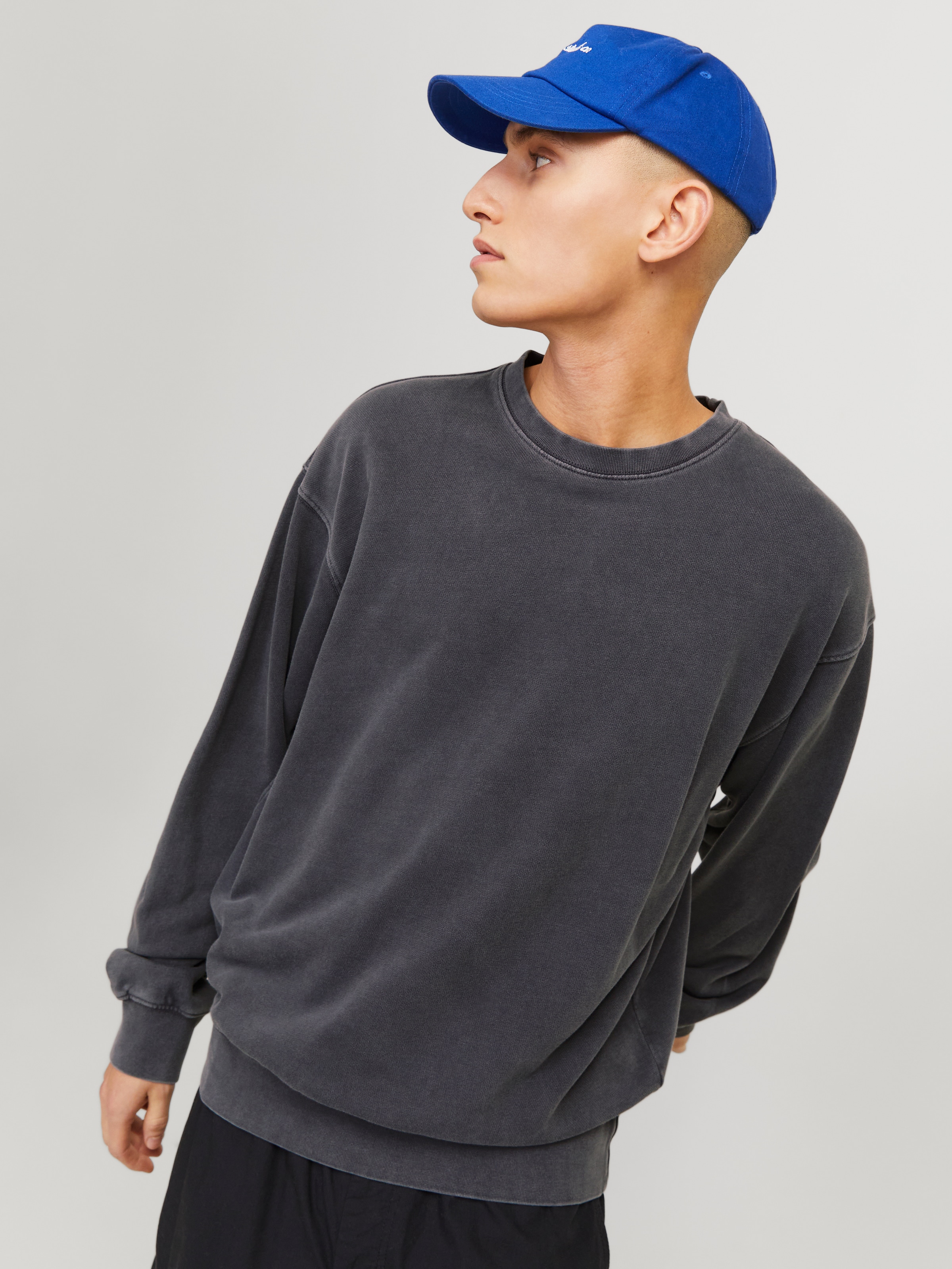 Jack & Jones Sweatshirt "JJECHARGE FADED SWEAT CREW NECK NOOS", mit Rippbün günstig online kaufen