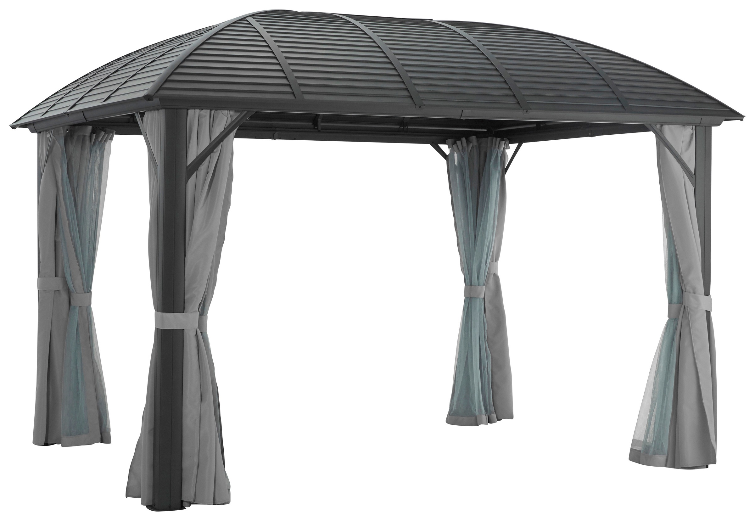 KONIFERA Pavillon "Málaga" inkl. 4 Seitenteile und 4 Moskitonetzten, Alumin günstig online kaufen