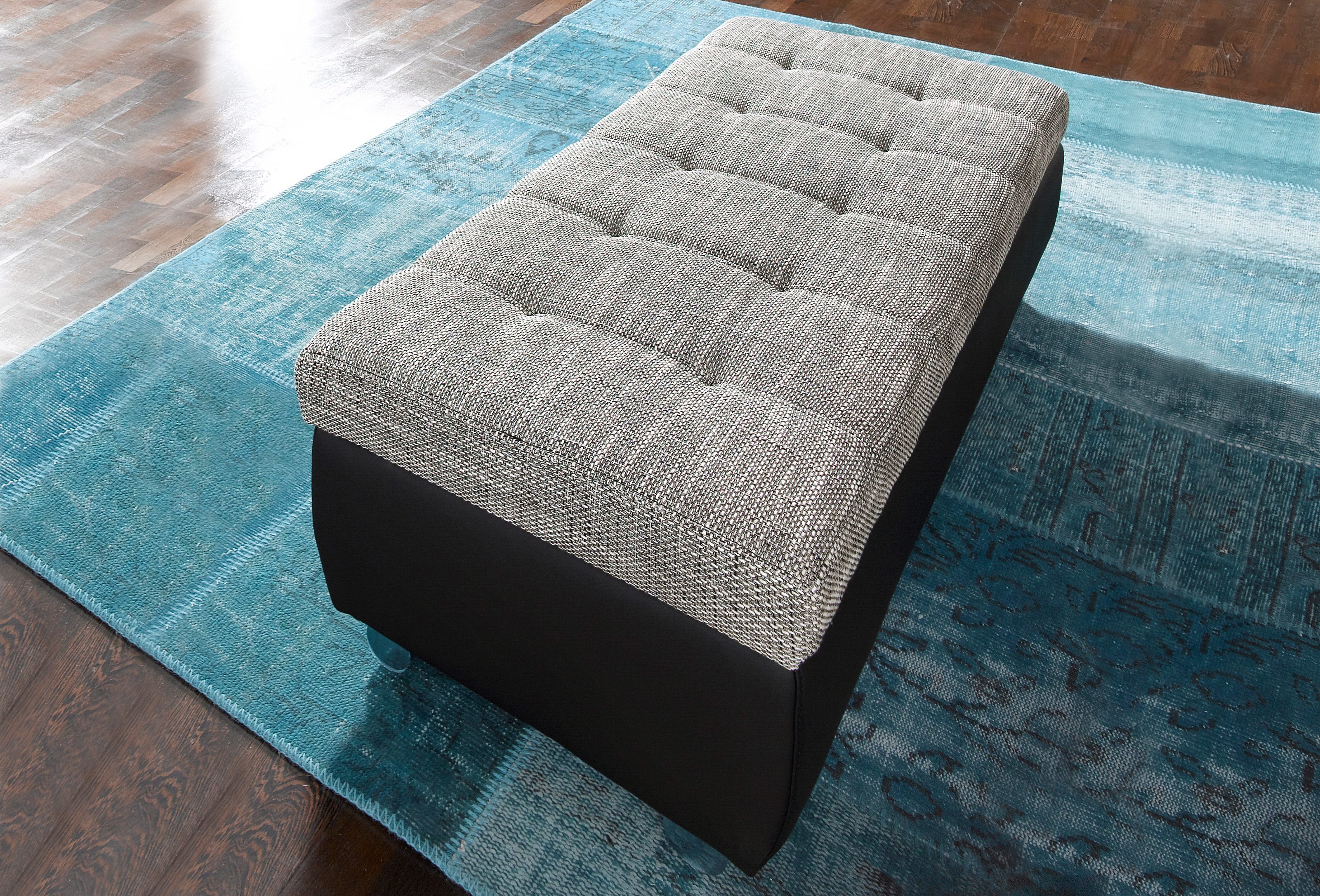 Thumbnail - DOMO collection Hocker "Treviso XXL: B/T/H: 161/60/41 cm", mit Stauraum, auch in Cord, passend zur Serie, moderne Steppu...