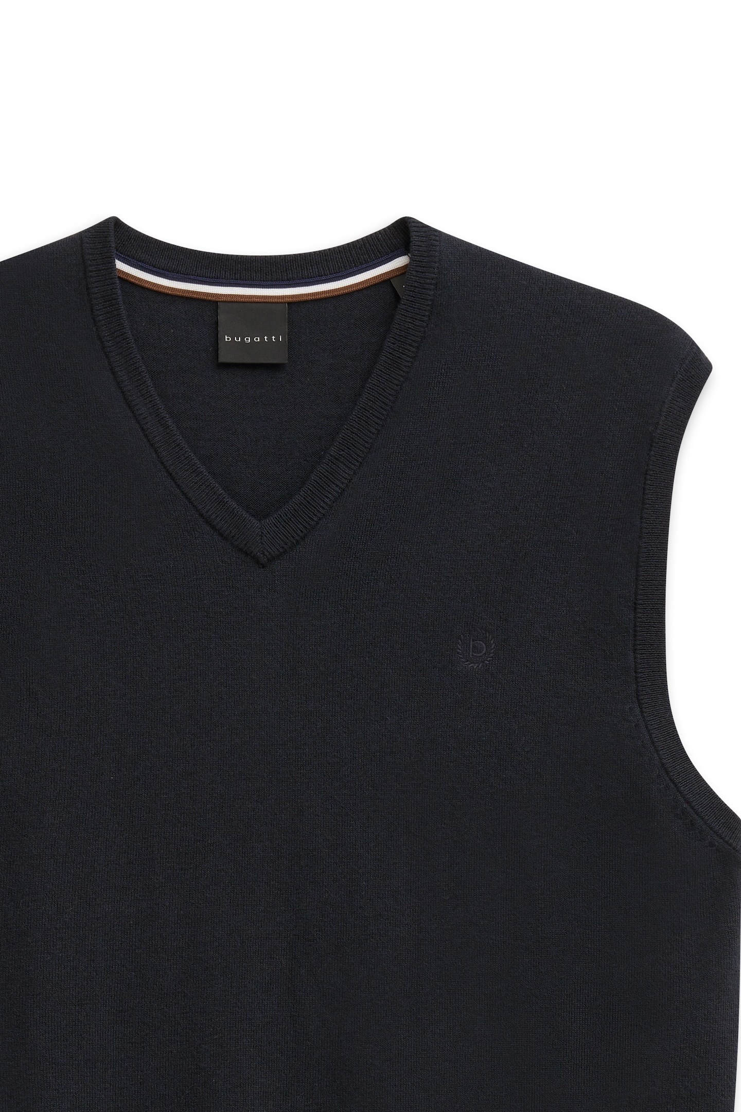bugatti Pullunder "Regular Fit", mit V-Ausschnitt aus Baumwolle-Kaschmir günstig online kaufen