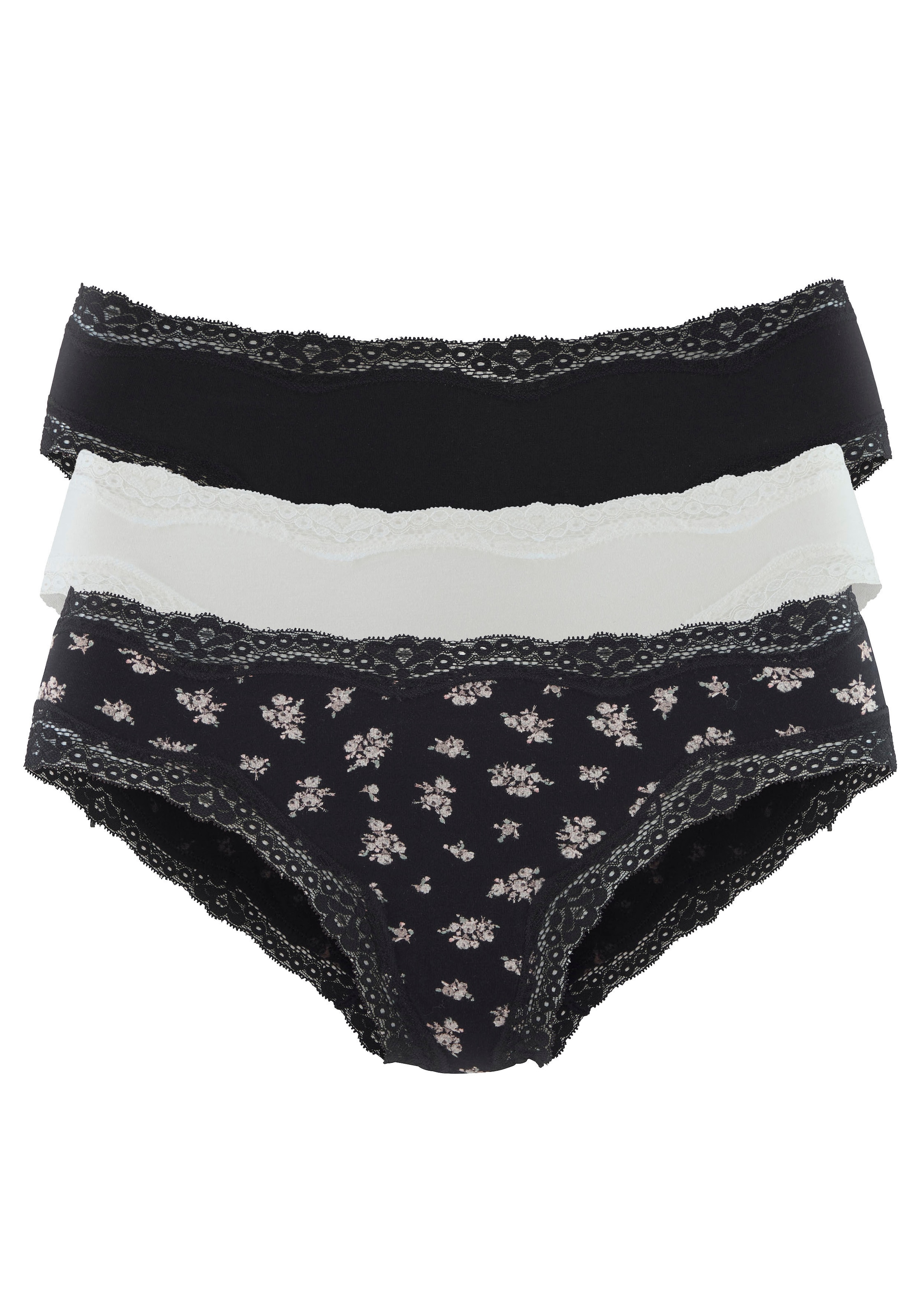 Vivance Jazz-Pants Slips, (3er-Pack), aus elastischer Baumwolle günstig online kaufen