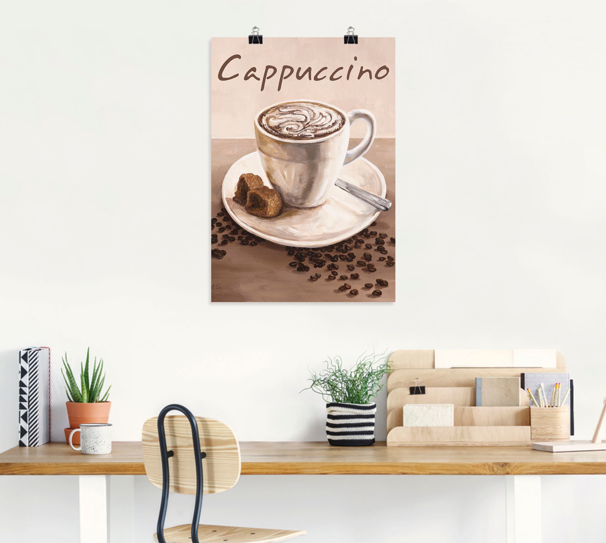 Artland Wandbild "Cappuccino - Kaffee", Kaffee Bilder, (1 St.), als Leinwan günstig online kaufen