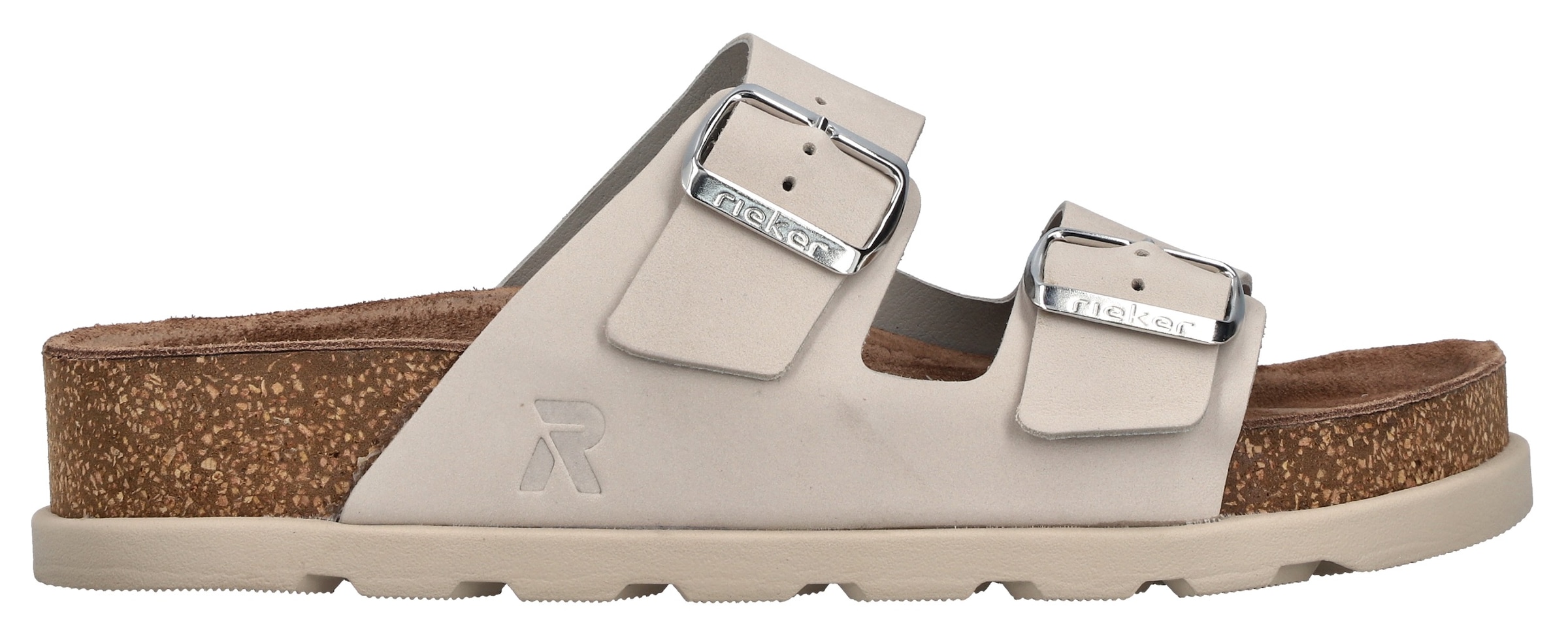 Rieker Pantolette  Hausschuh, Sommerschuh, Strandschuh, Zweischnaller mit Softfußbett
