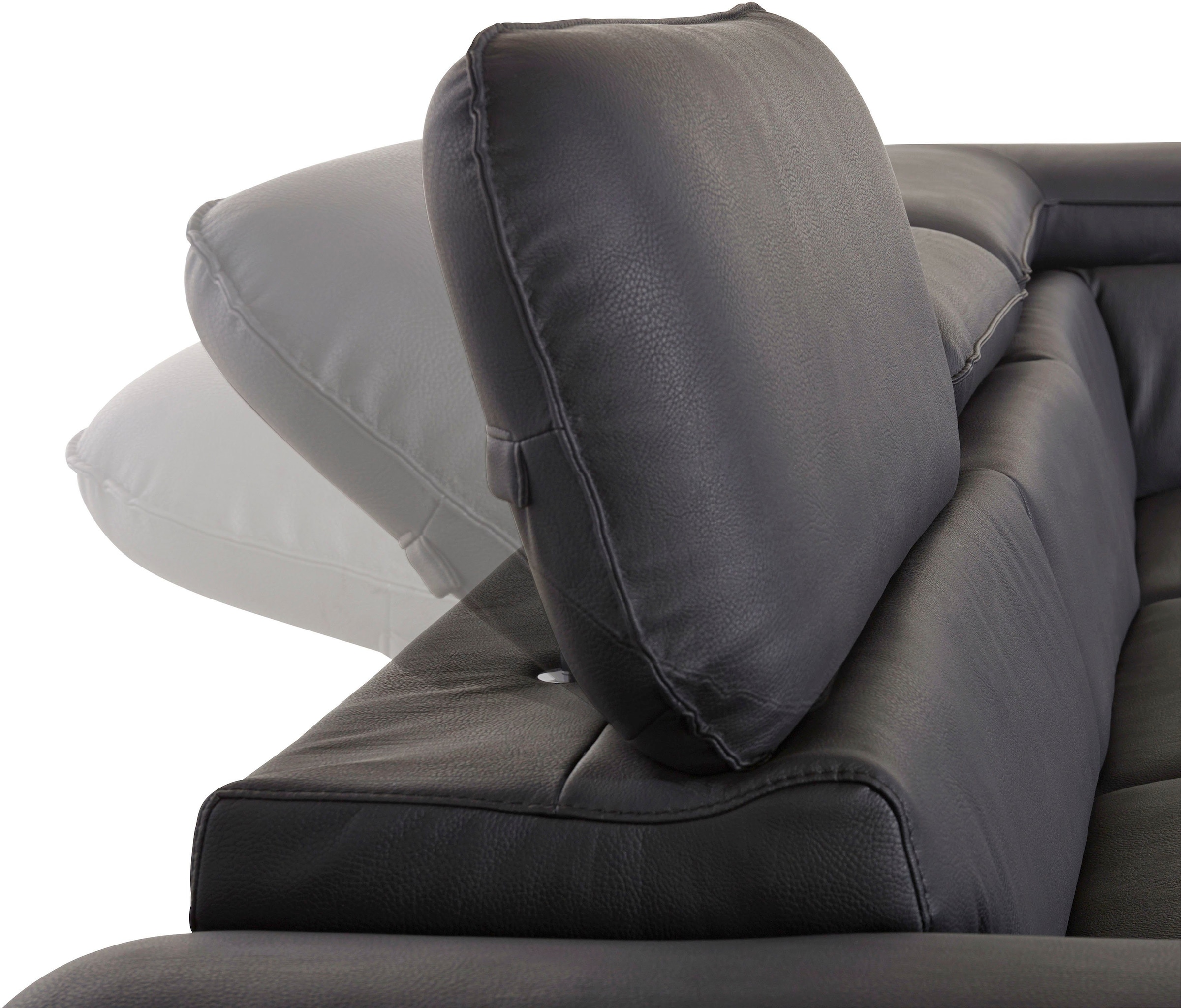 COTTA Polstergarnitur »Driver L-Form«, (Set), Set bestehend aus: Ecksofa mit Kopfteilverstellung & Hocker