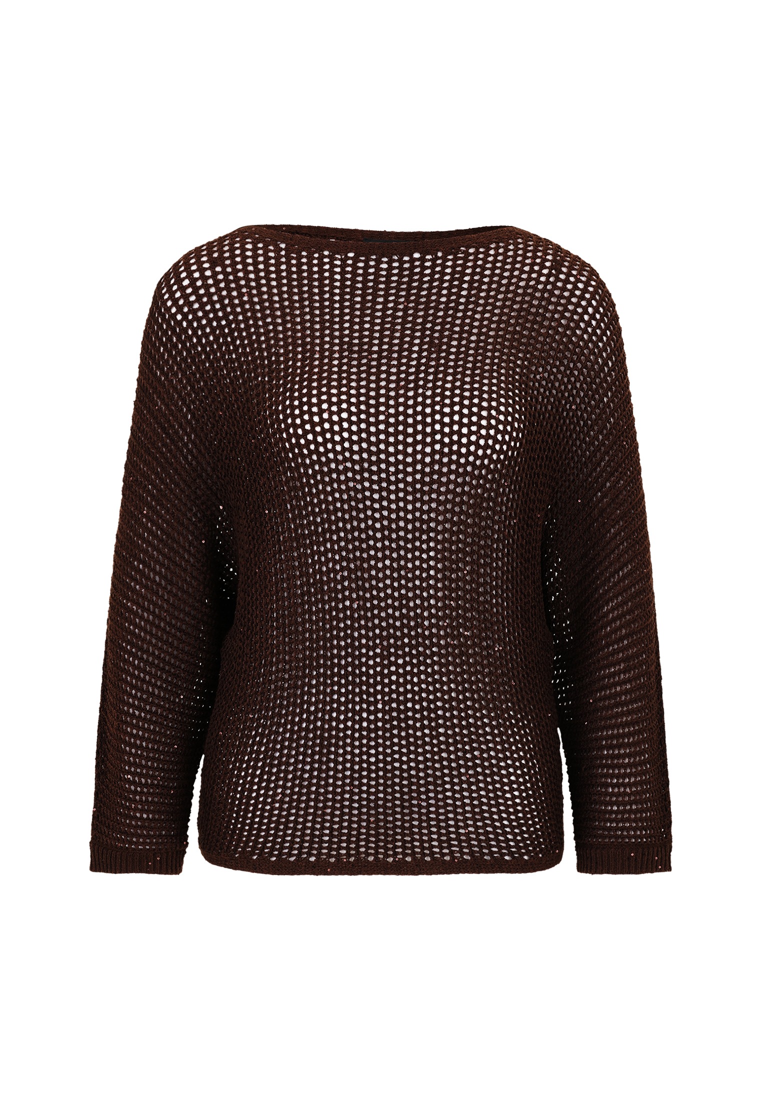 Zero Strickpullover "zero Lochstrick-Pullover mit Glitzersteinen", (1 tlg.) günstig online kaufen