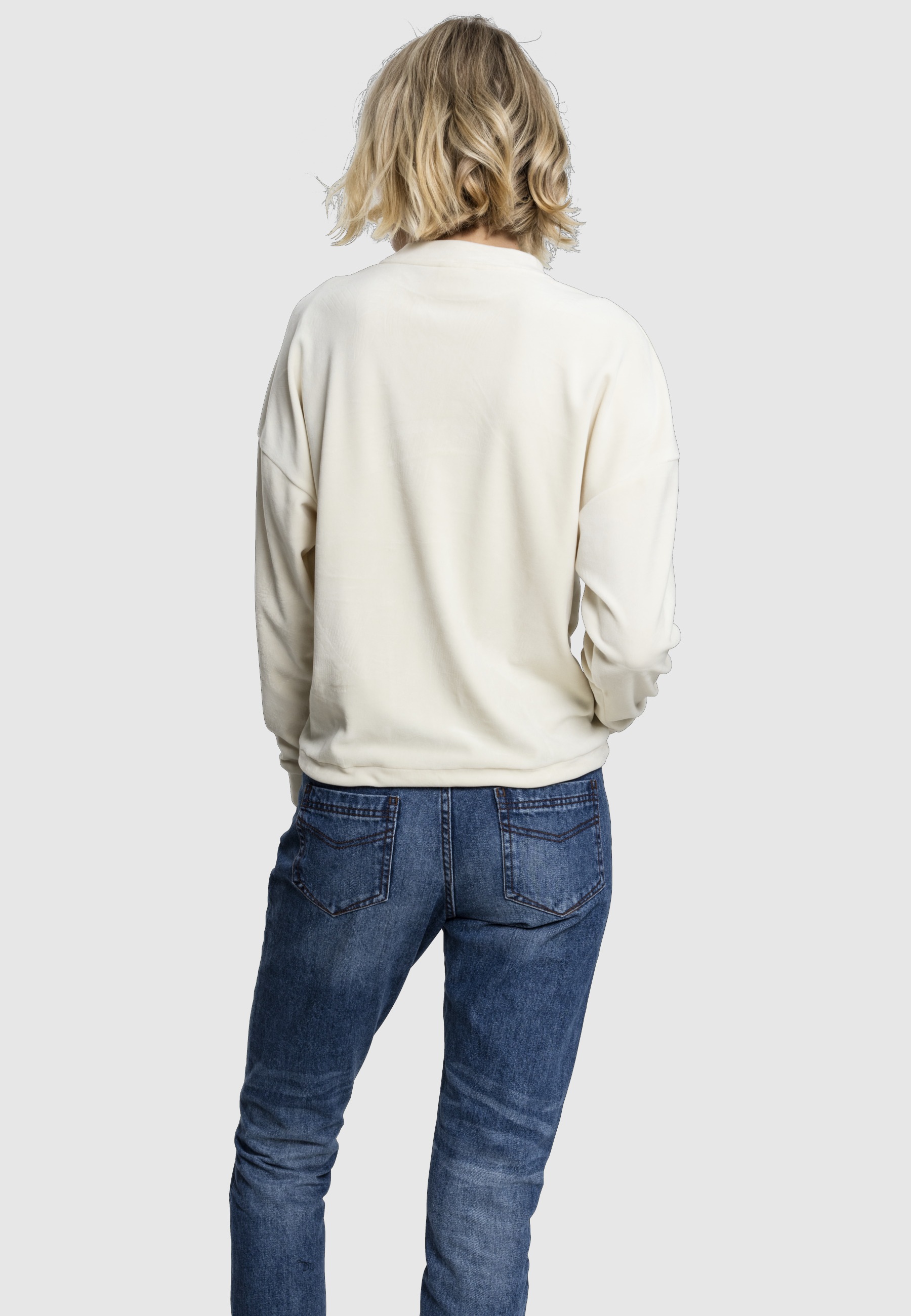 URBAN CLASSICS Sweatshirt »Urban Classics Damen Ladies Oversized Velvet Crew«, 1 Stk.
