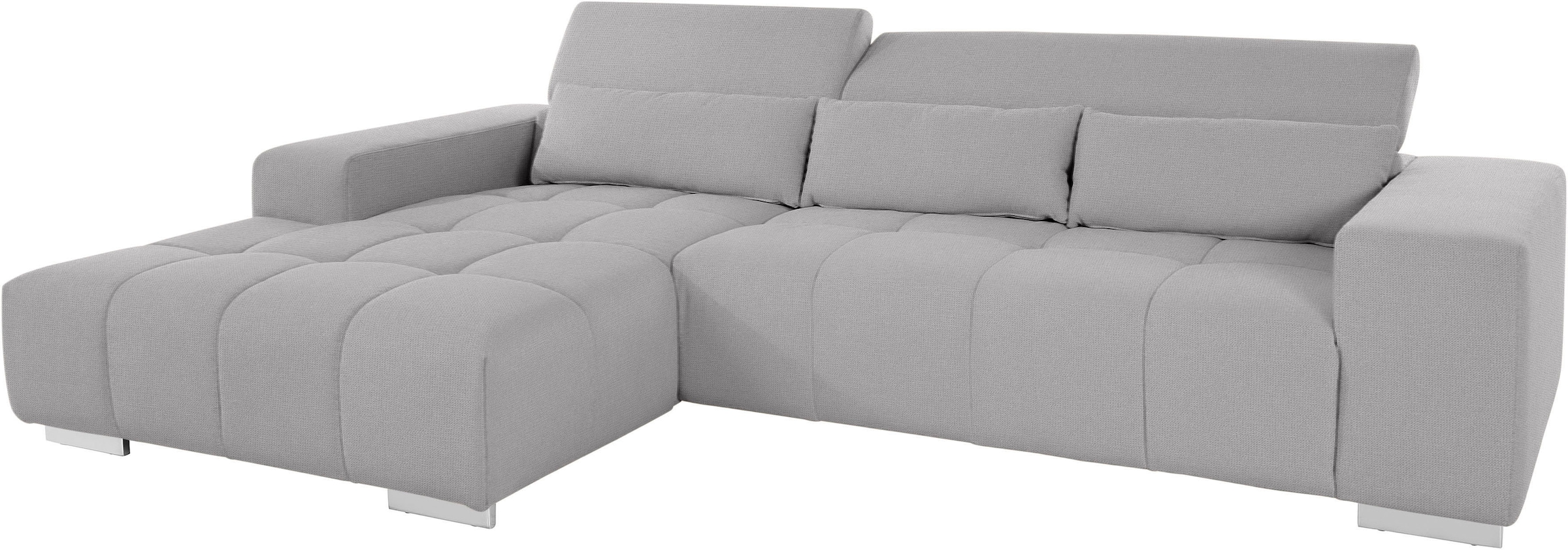 COTTA Ecksofa »Orion L-Form«, mit Kopfteilverstellung & 3 Nierenkissen