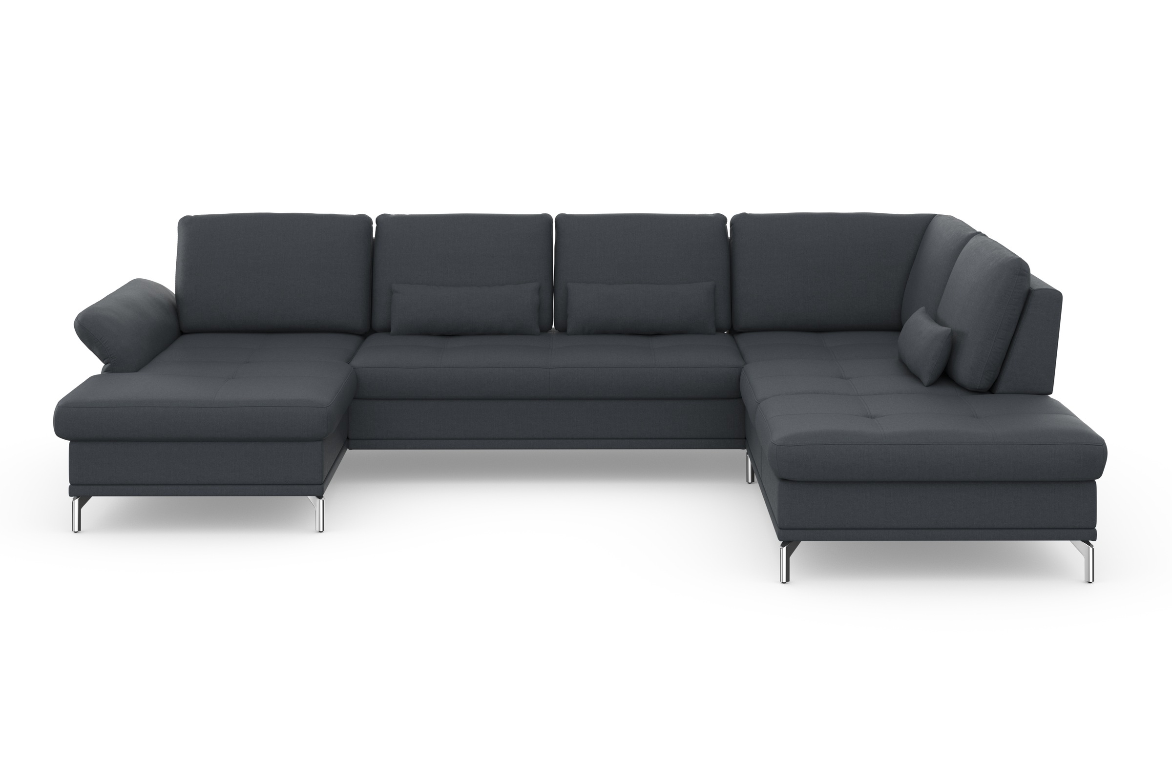 Home affaire Wohnlandschaft "Palm Beach U-Form" Federkern, mit Sitztiefenve günstig online kaufen