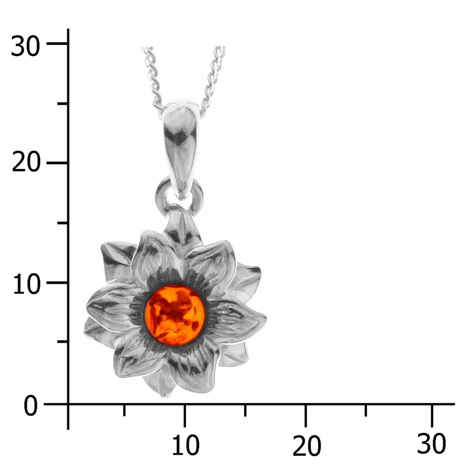 OSTSEE-SCHMUCK Kette mit Anhänger »Ostsee-Schmuck Kette mit Anhänger Blüte Kette mit Anhänger Blüte«