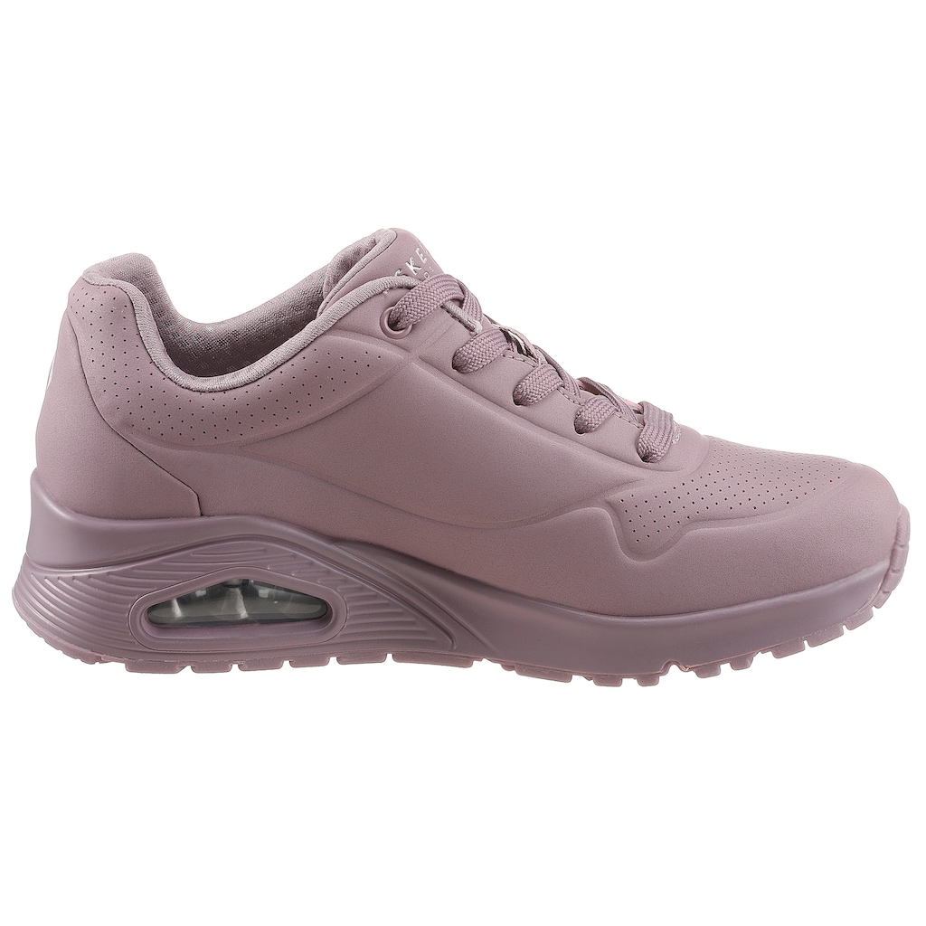 Skechers Wedgesneaker »Uno - Stand on Air«, mit feiner Perforation, Freizeitschuh, Halbschuh, Schnürschuh