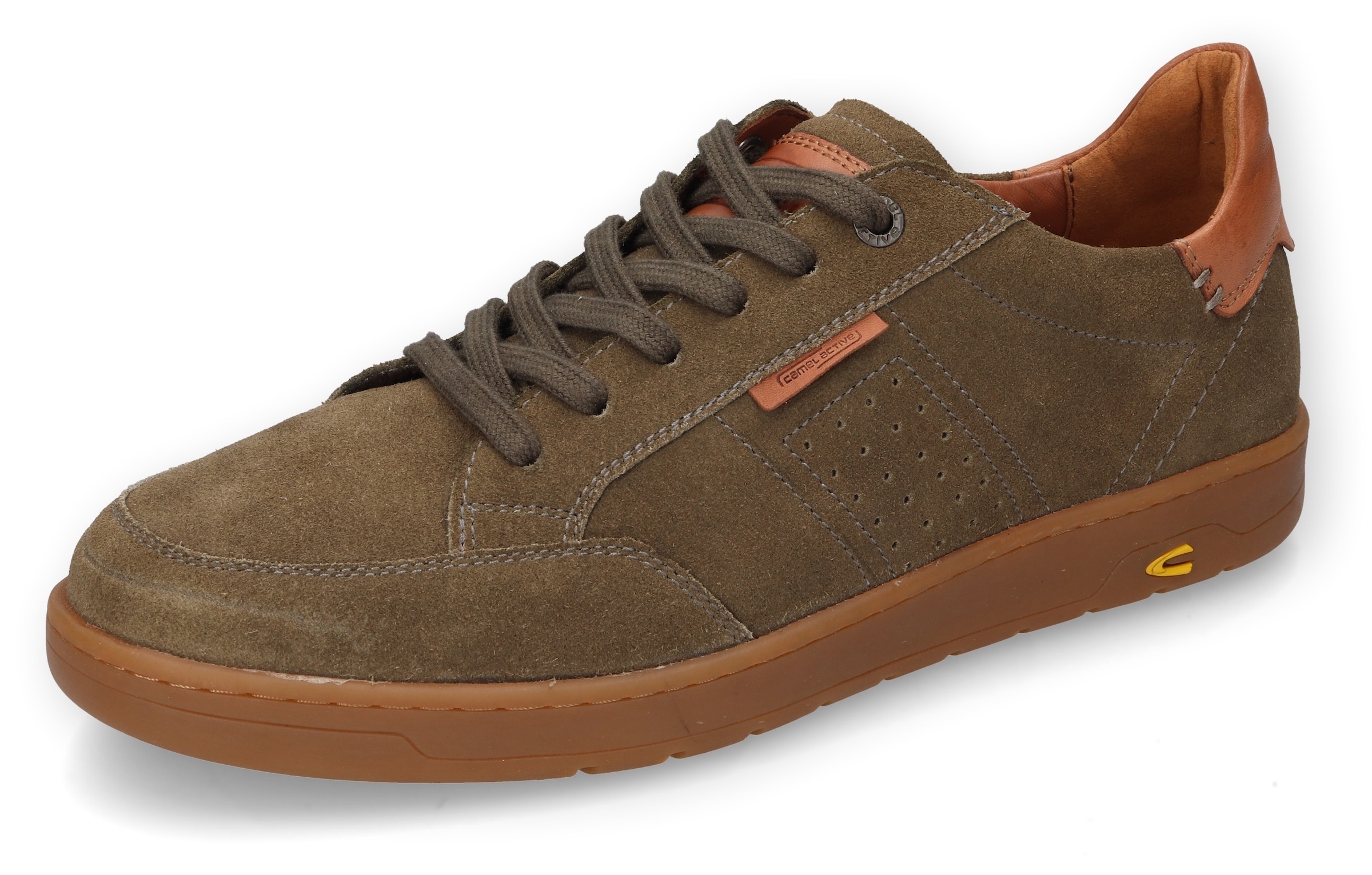 camel active Sneaker, Retro Sneaker, Schnürschuh mit Ziernähten