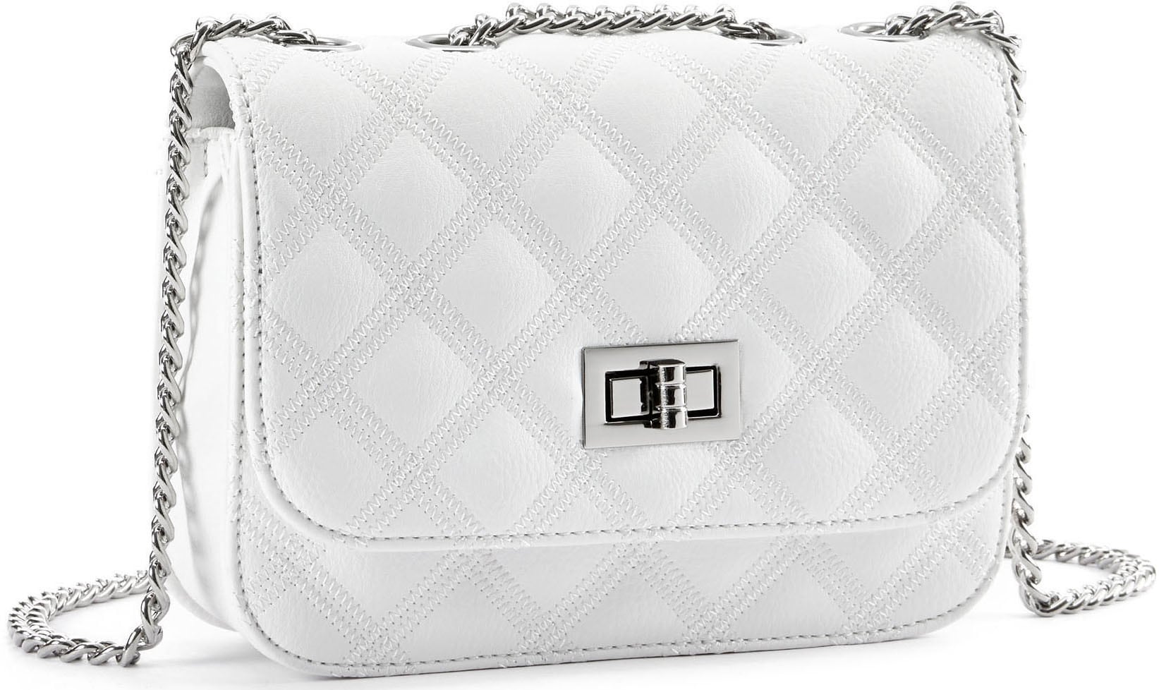 LASCANA Umhängetasche "Minibag, Schultertasche, Henkeltasche, Crossbody Bag" Handtasche Damen zum Umhängen, mit Kettenhenkel, VEGAN